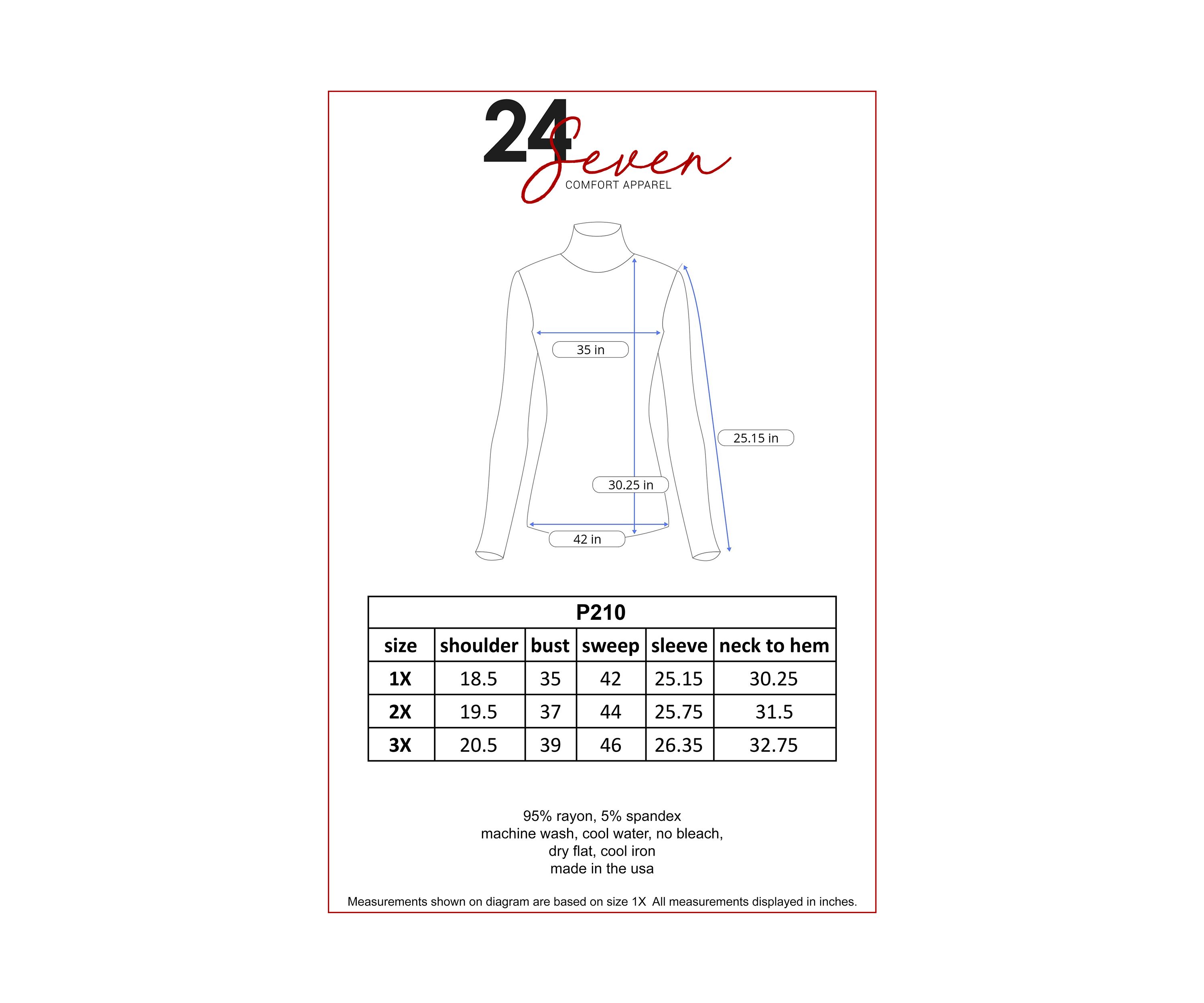 Plus Size Classic Long Sleeve Turtleneck