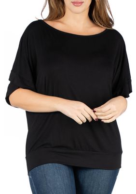 Plus Loose Fitting Dolman Top