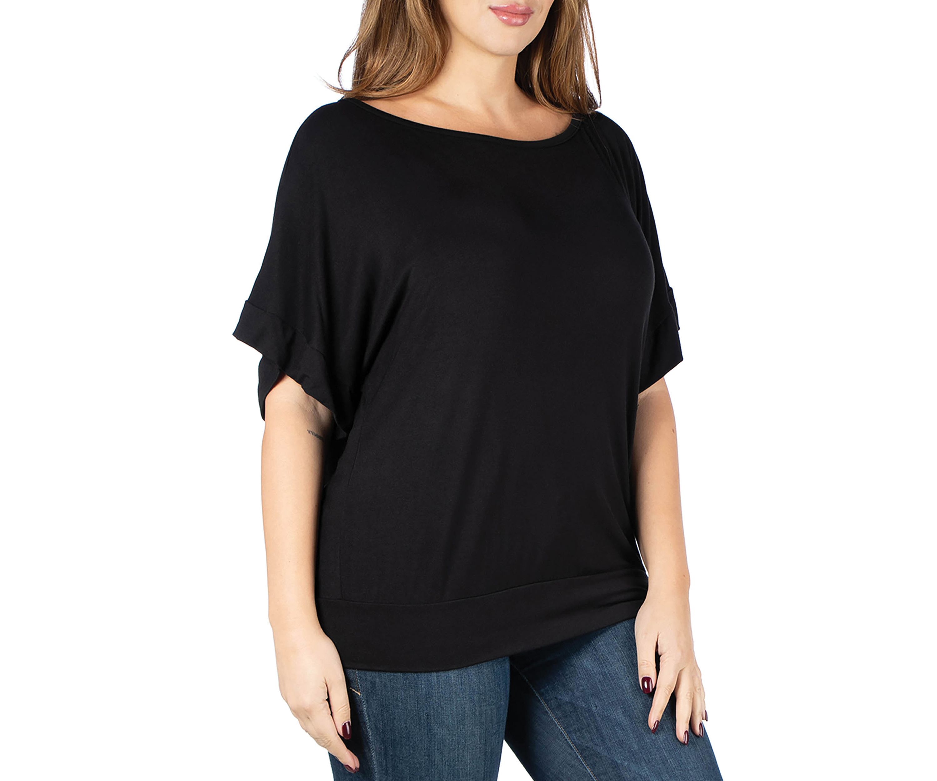 Plus Size Loose Fitting Dolman Top