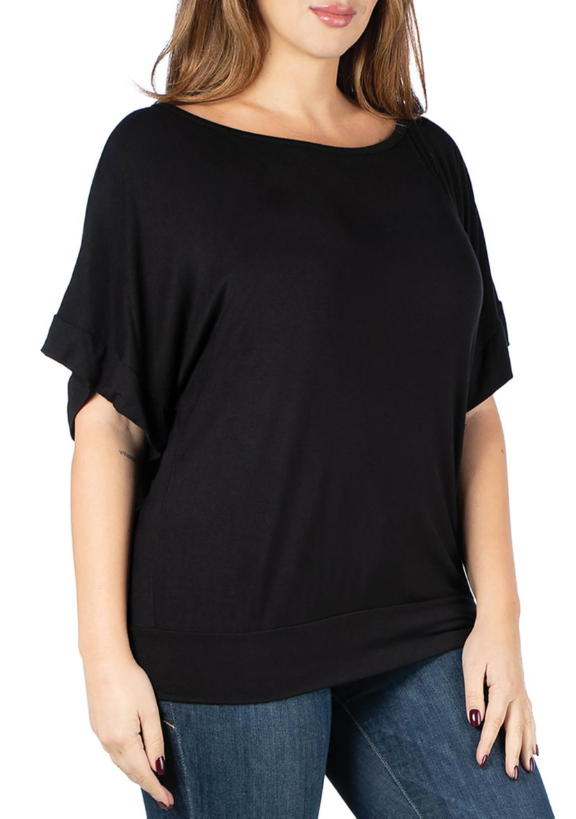 Plus Size Loose Fitting Dolman Top