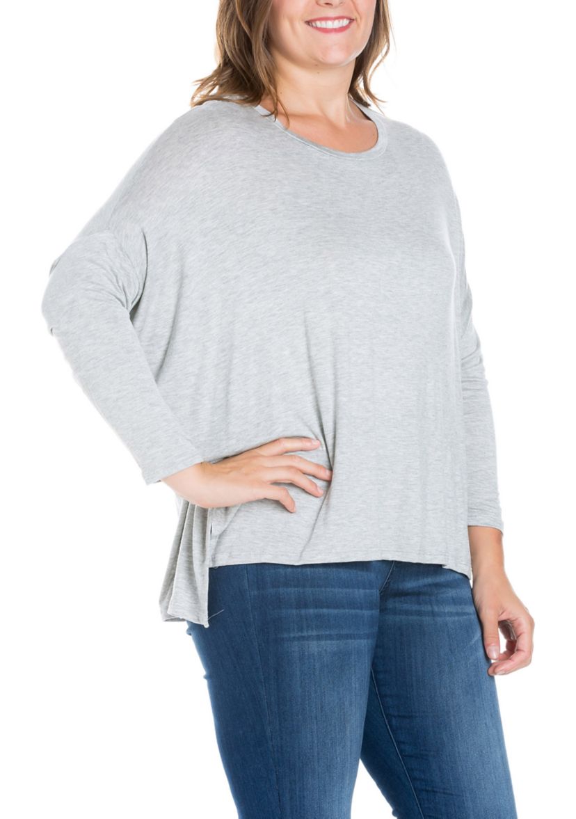Plus Size Oversized Long Sleeve Dolman Top