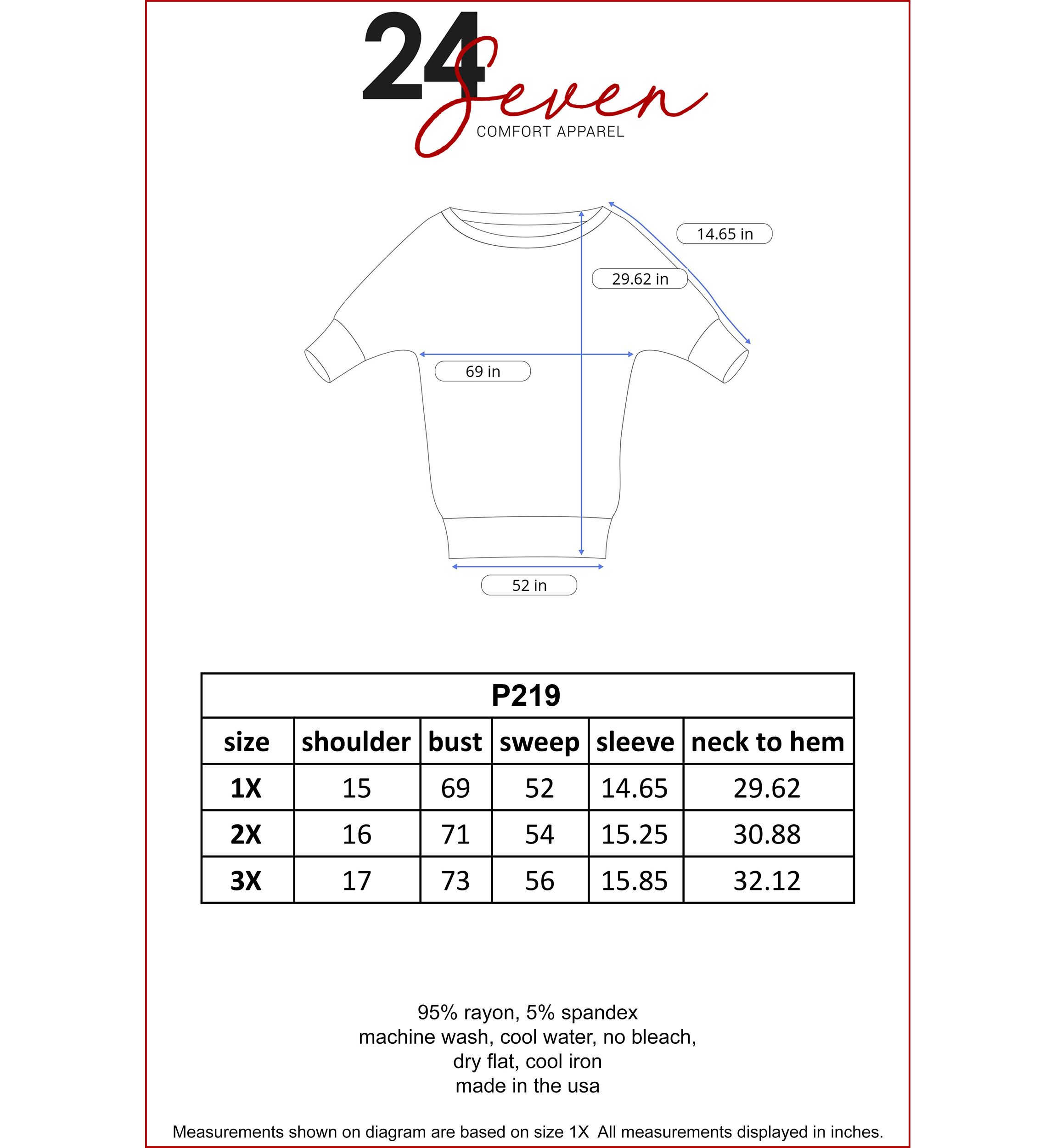 Plus Size Oversized Long Sleeve Dolman Top