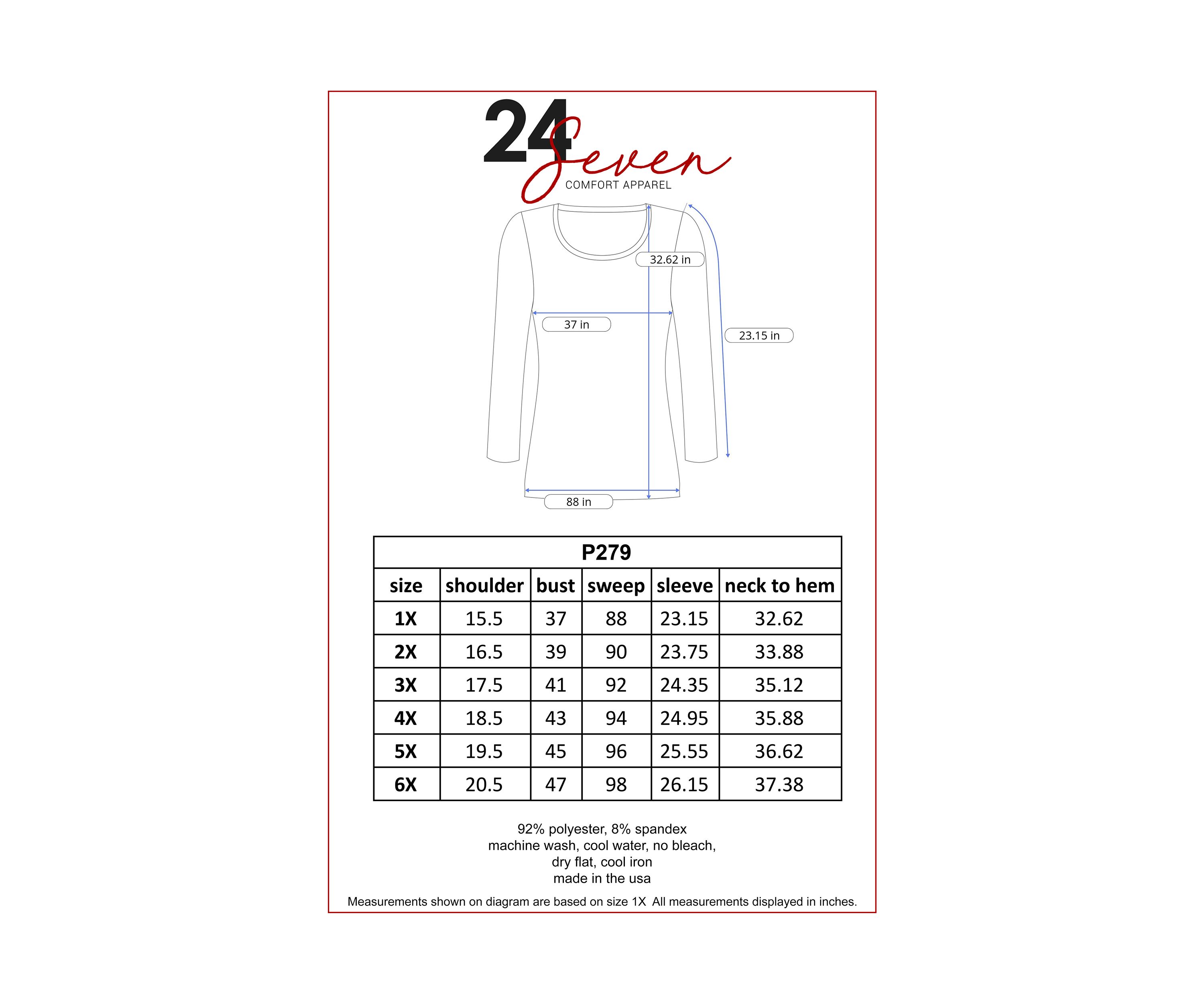 Plus Size Flared Long Sleeve Henley Tunic Top