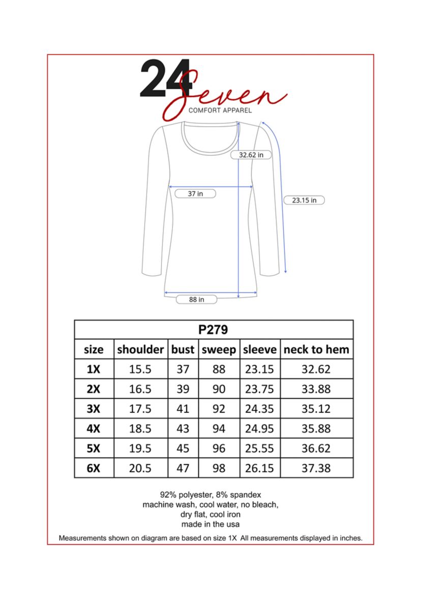Plus Size Flared Long Sleeve Henley Tunic Top