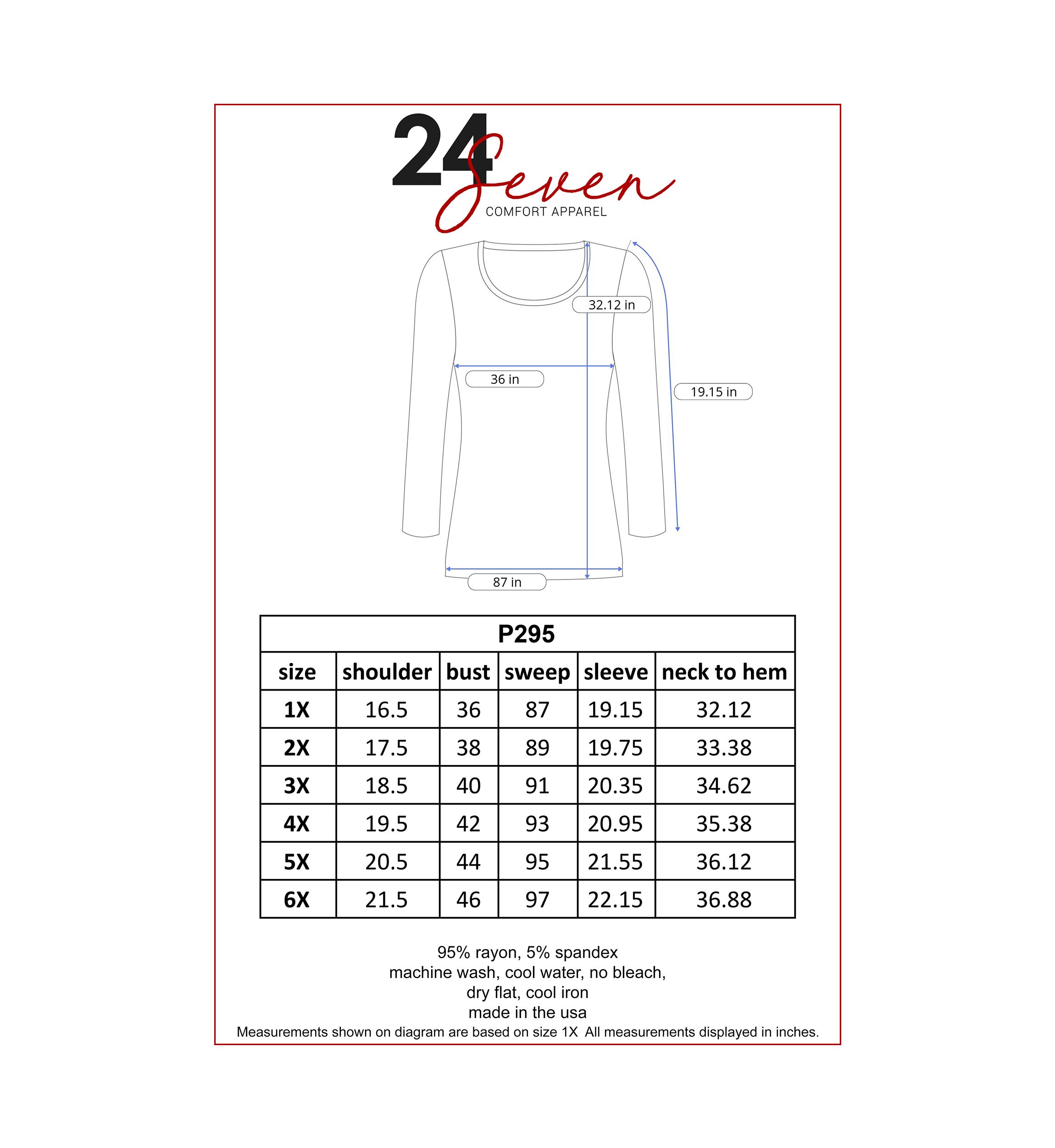 Plus Size 3/4 Sleeve V-Neck Tunic Top