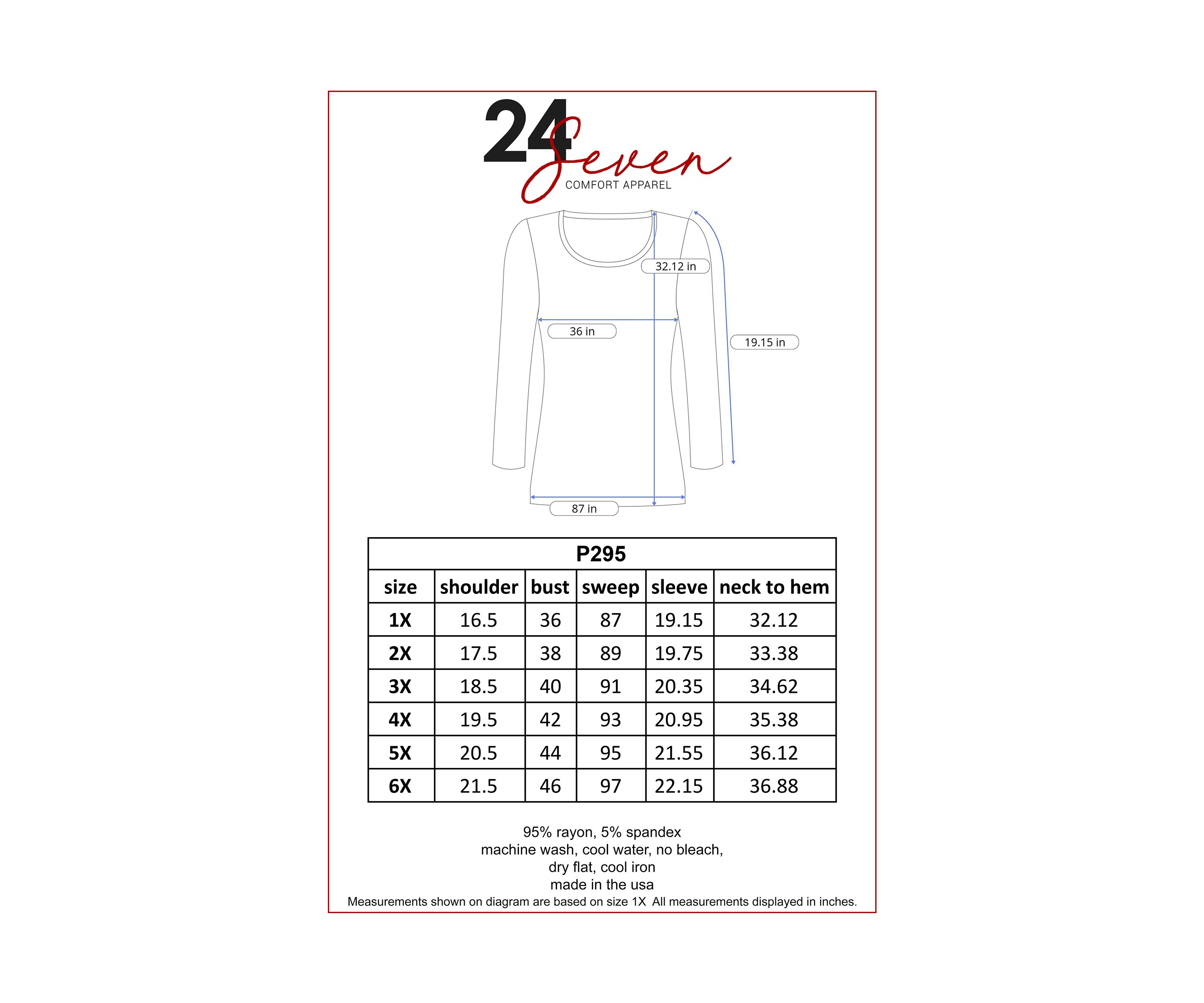 Plus Size 3/4 Sleeve V-Neck Tunic Top