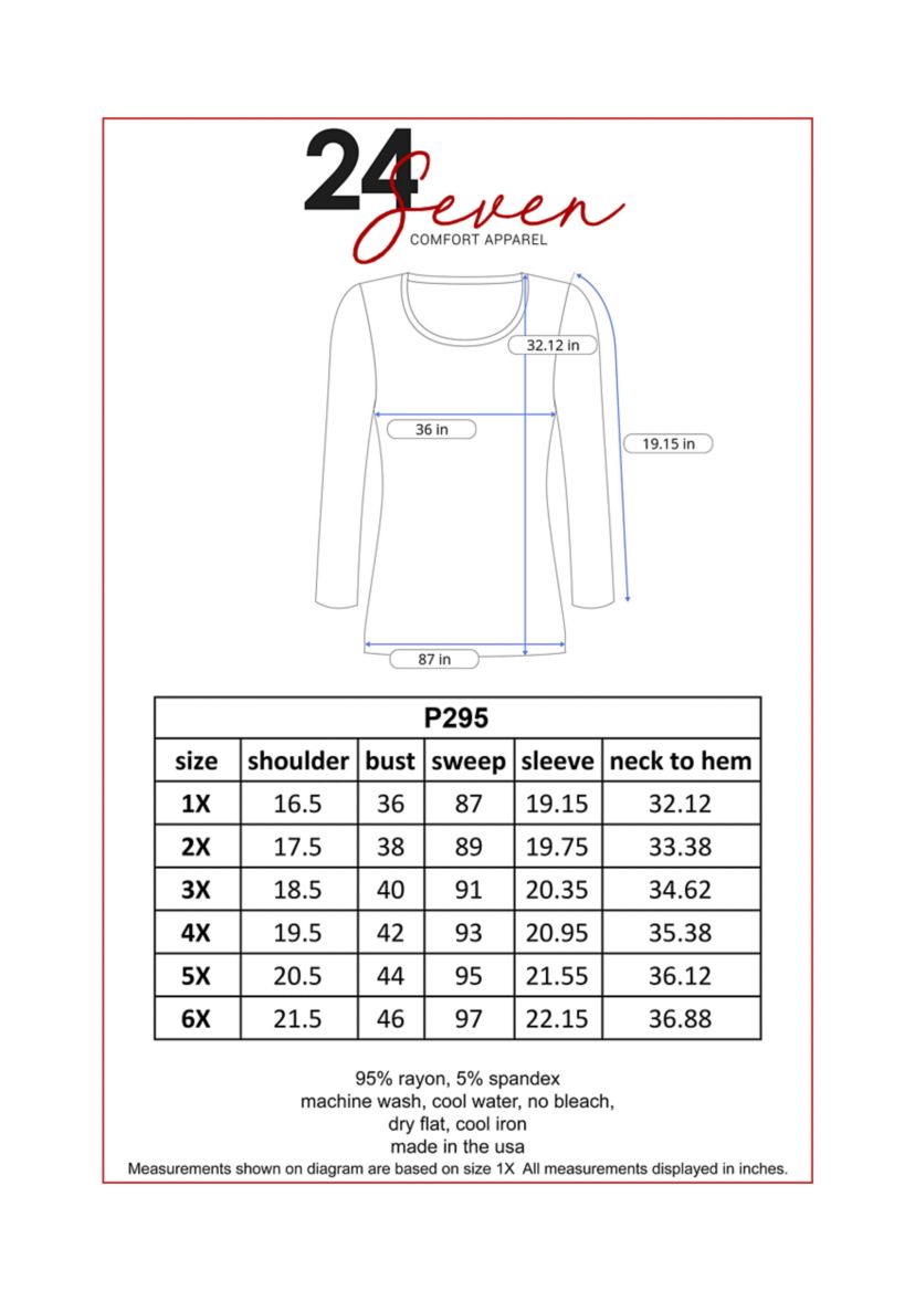 Plus Size 3/4 Sleeve V-Neck Tunic Top