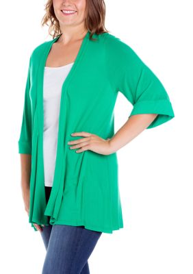 Plus Size Cardigan for Women Plus Solid Double Pocket Duster Cardigan  Cardigan for Women (Color : Green, Size : XX-Large) : : Clothing,  Shoes & Accessories