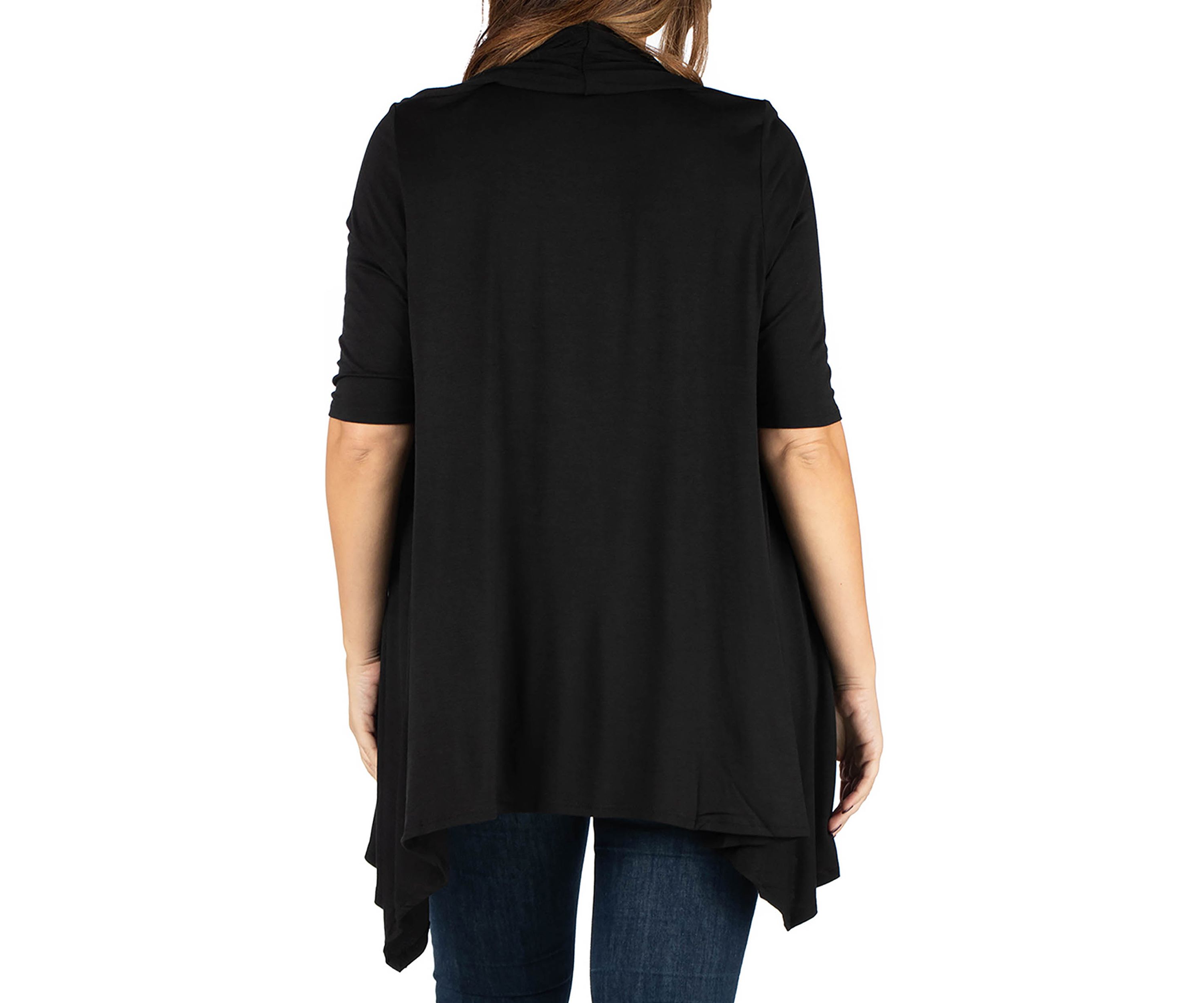 Plus Size Elbow Sleeve Cardigan