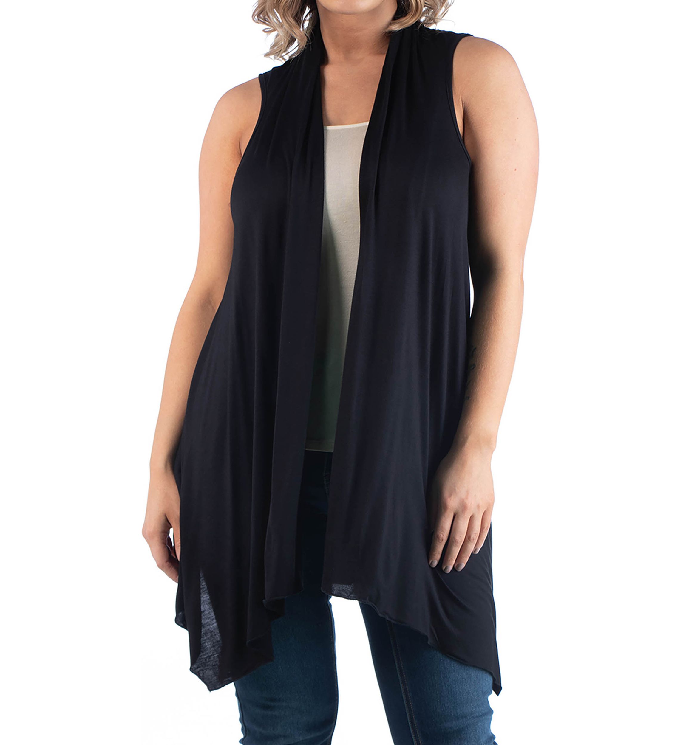 Plus Size Asymmetric Cardigan
