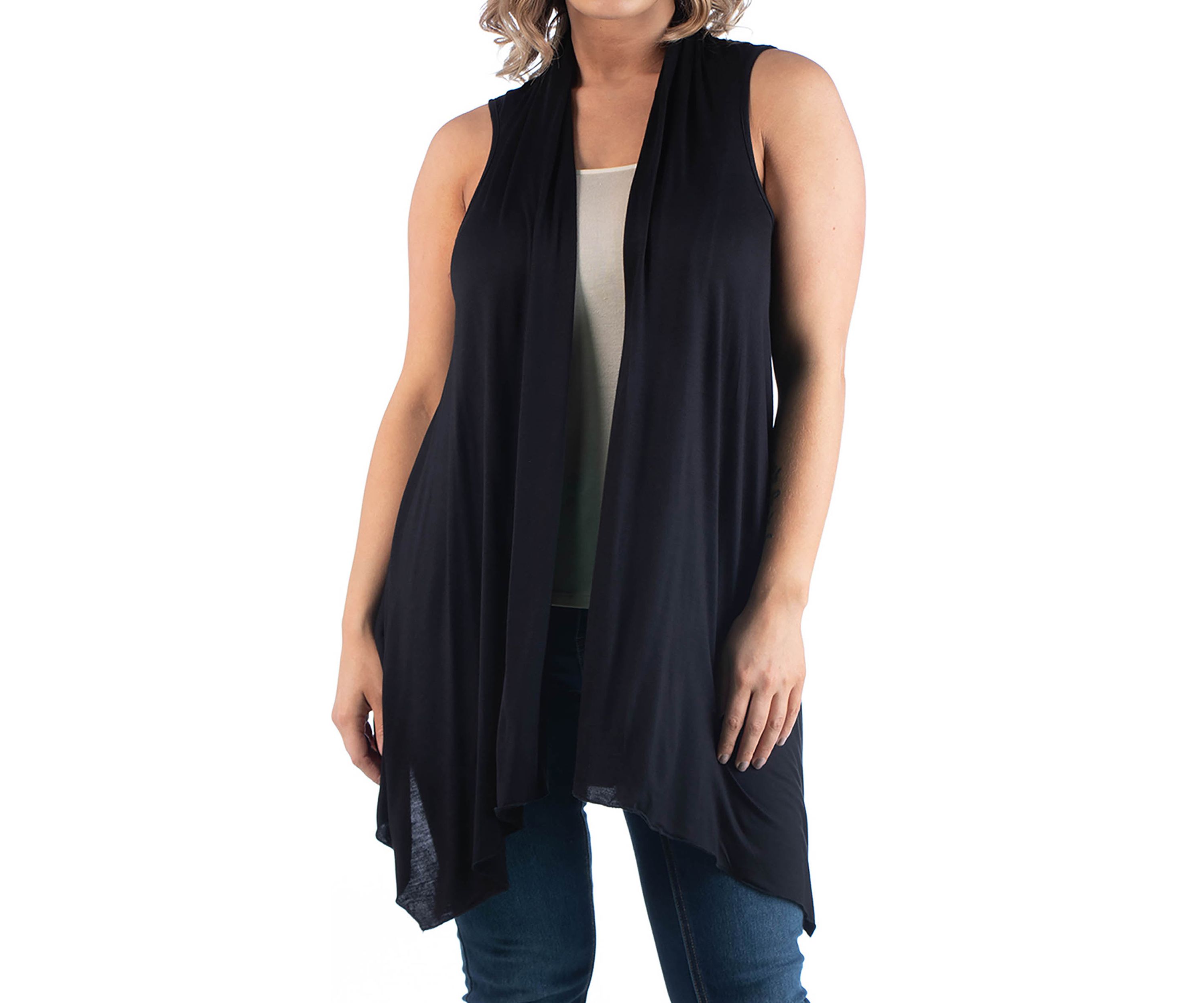 Plus Size Asymmetric Cardigan