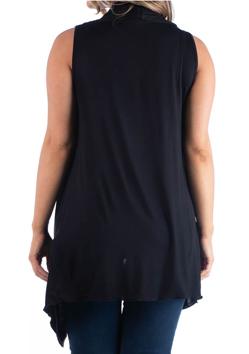 Plus Size Asymmetric Cardigan