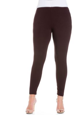 24seven Comfort Apparel Women's Plus Size Comfortable Ankle Length Leggings