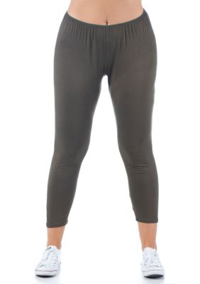 24seven Comfort Apparel Women's Plus Size Comfortable Ankle Length Stretch Leggings