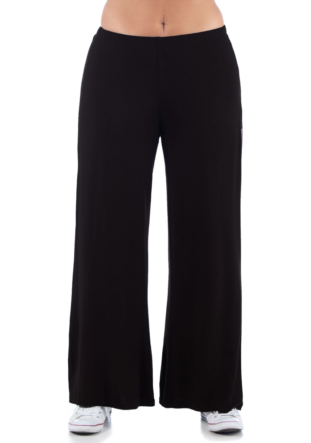 Plus Size Comfortable Solid Color Palazzo Lounge Pants