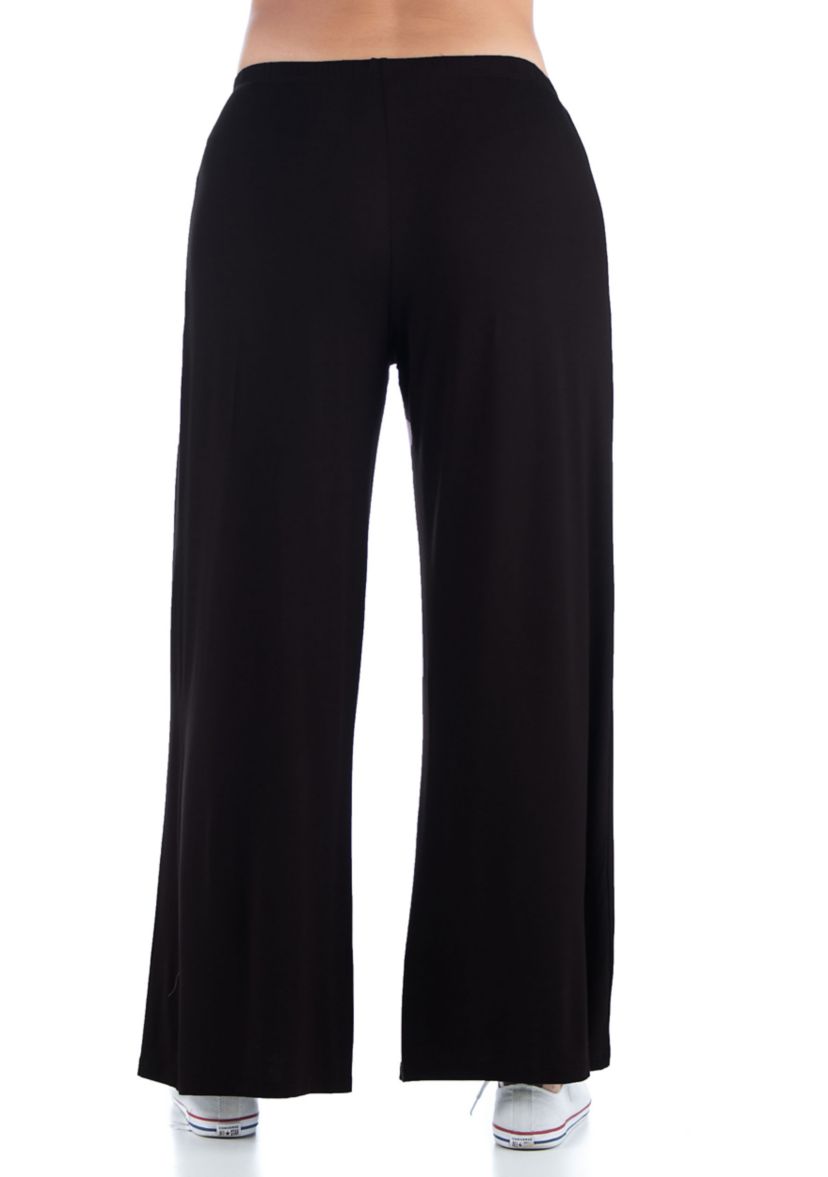 Plus Size Comfortable Solid Color Palazzo Lounge Pants