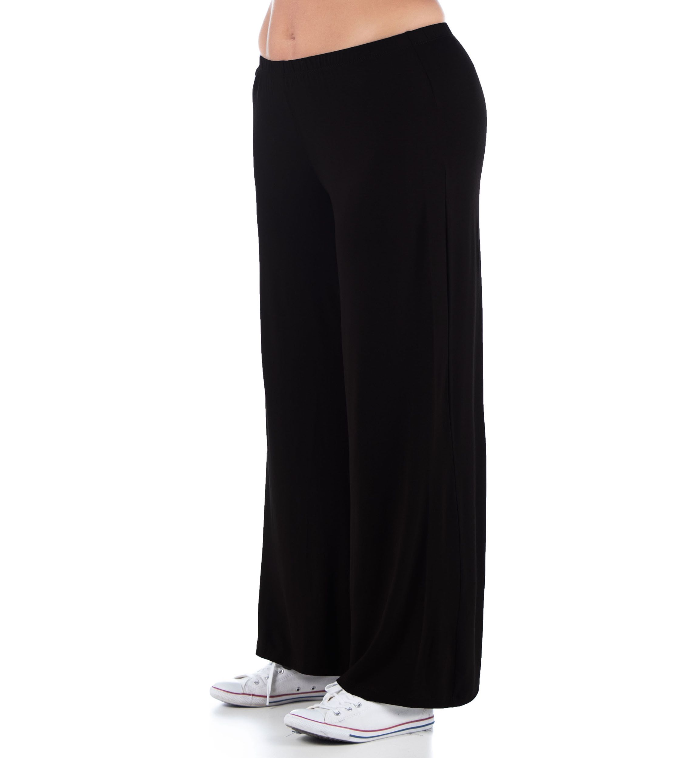 Plus Size Comfortable Solid Color Palazzo Lounge Pants