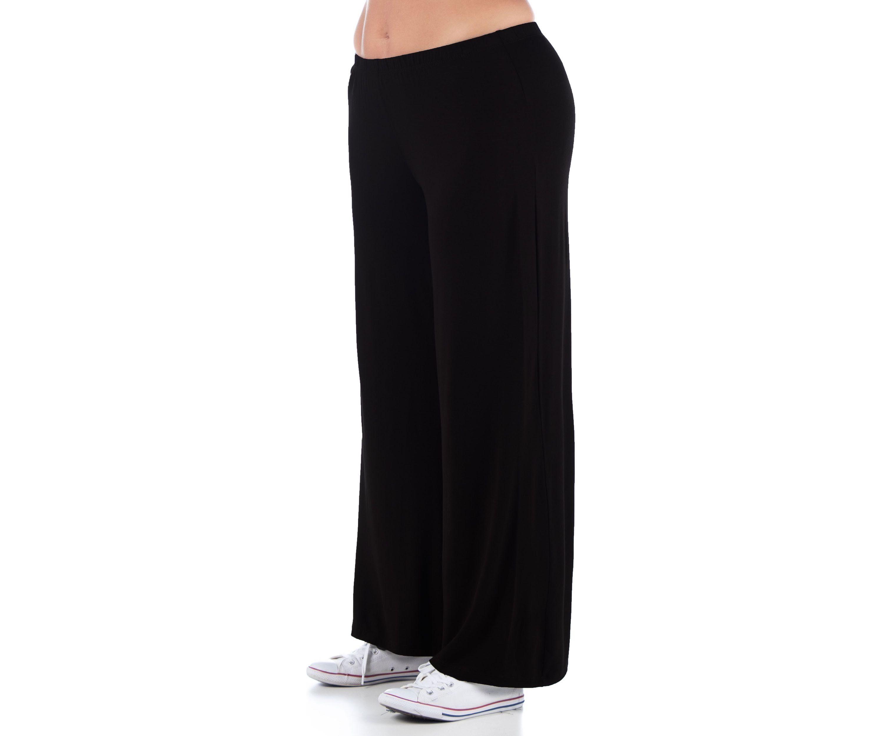 Plus Size Comfortable Solid Color Palazzo Lounge Pants