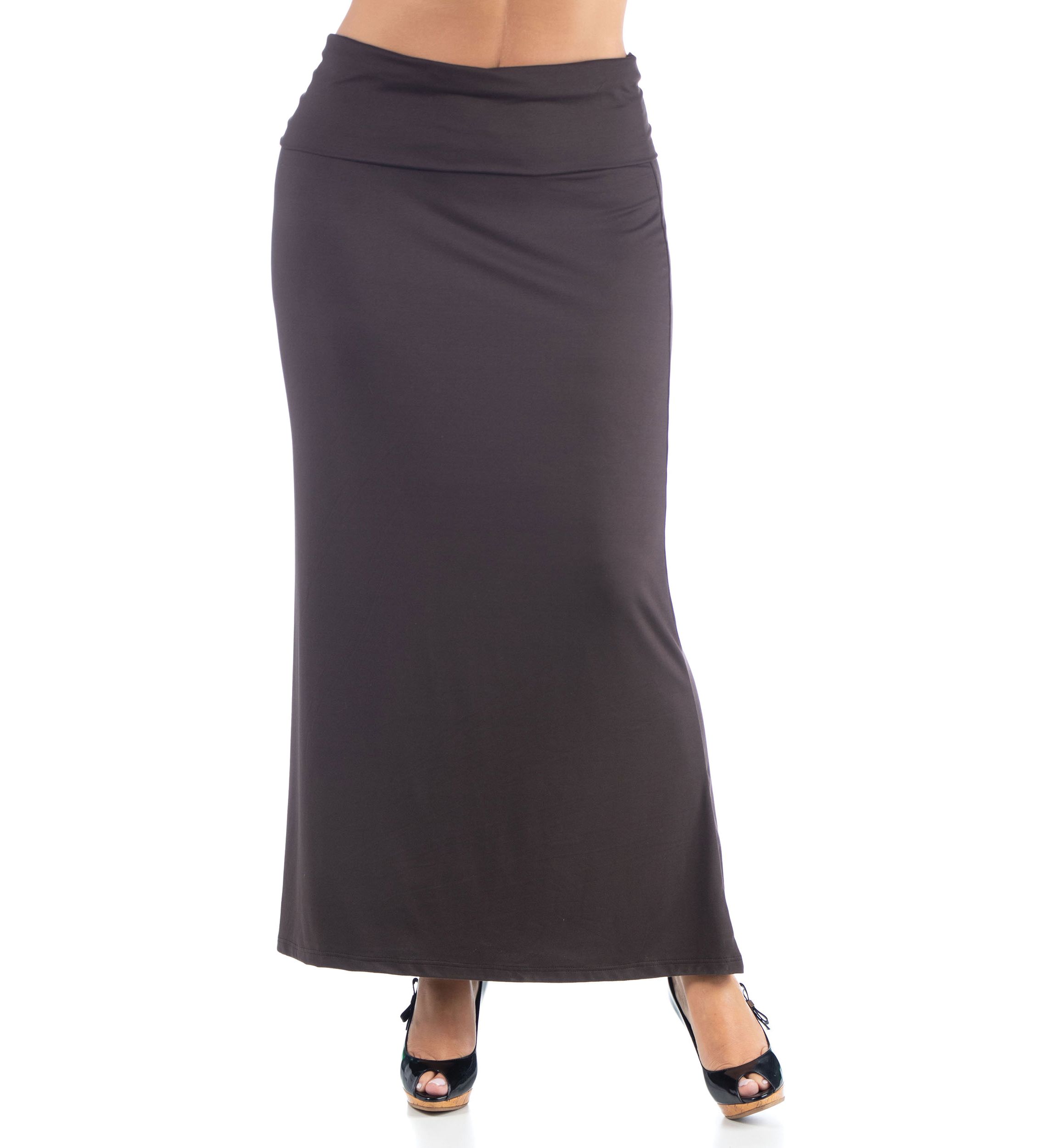 Plus Size  Comfortable Foldover Maxi Skirt