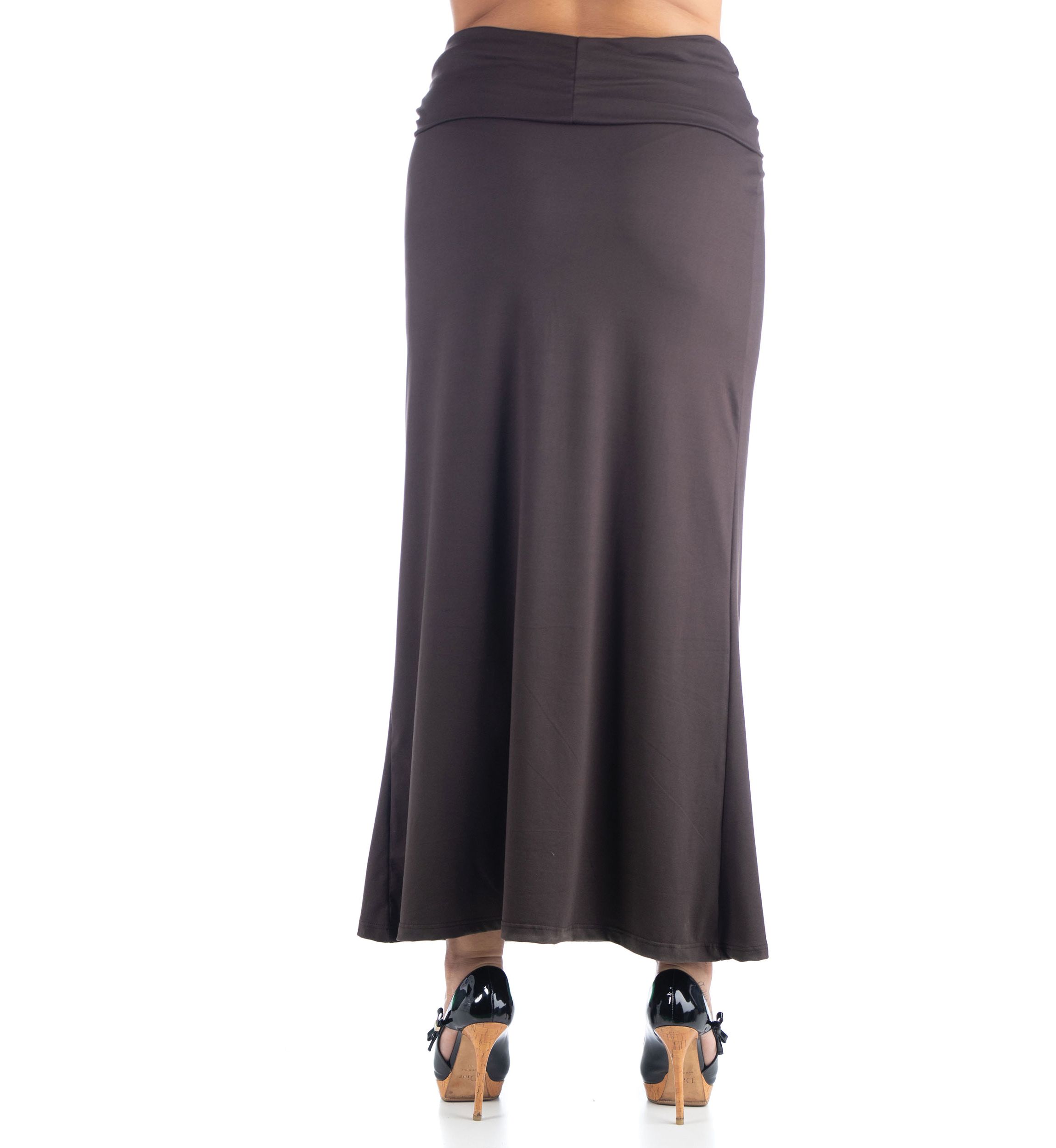 Plus Size  Comfortable Foldover Maxi Skirt