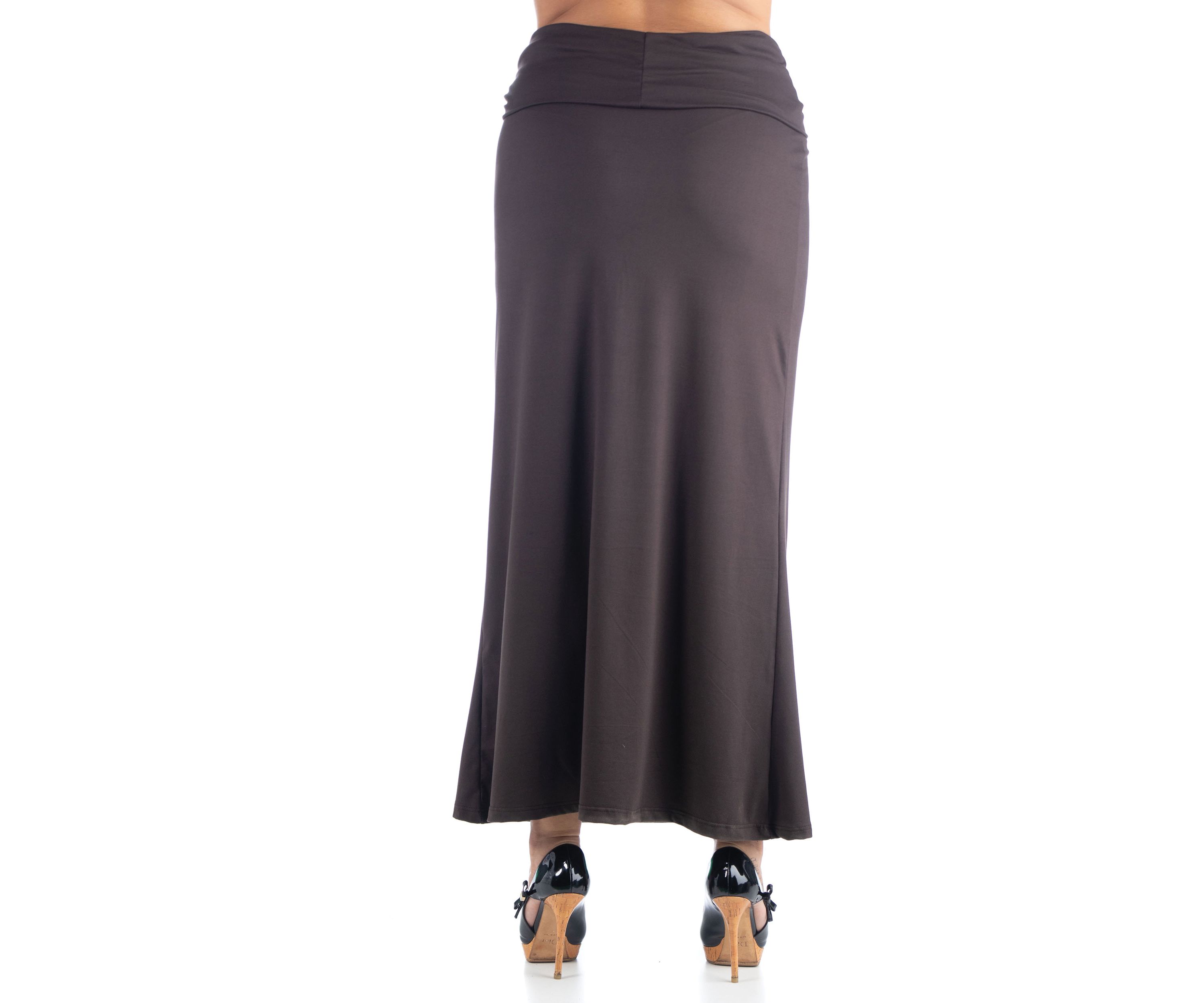 Plus Size  Comfortable Foldover Maxi Skirt