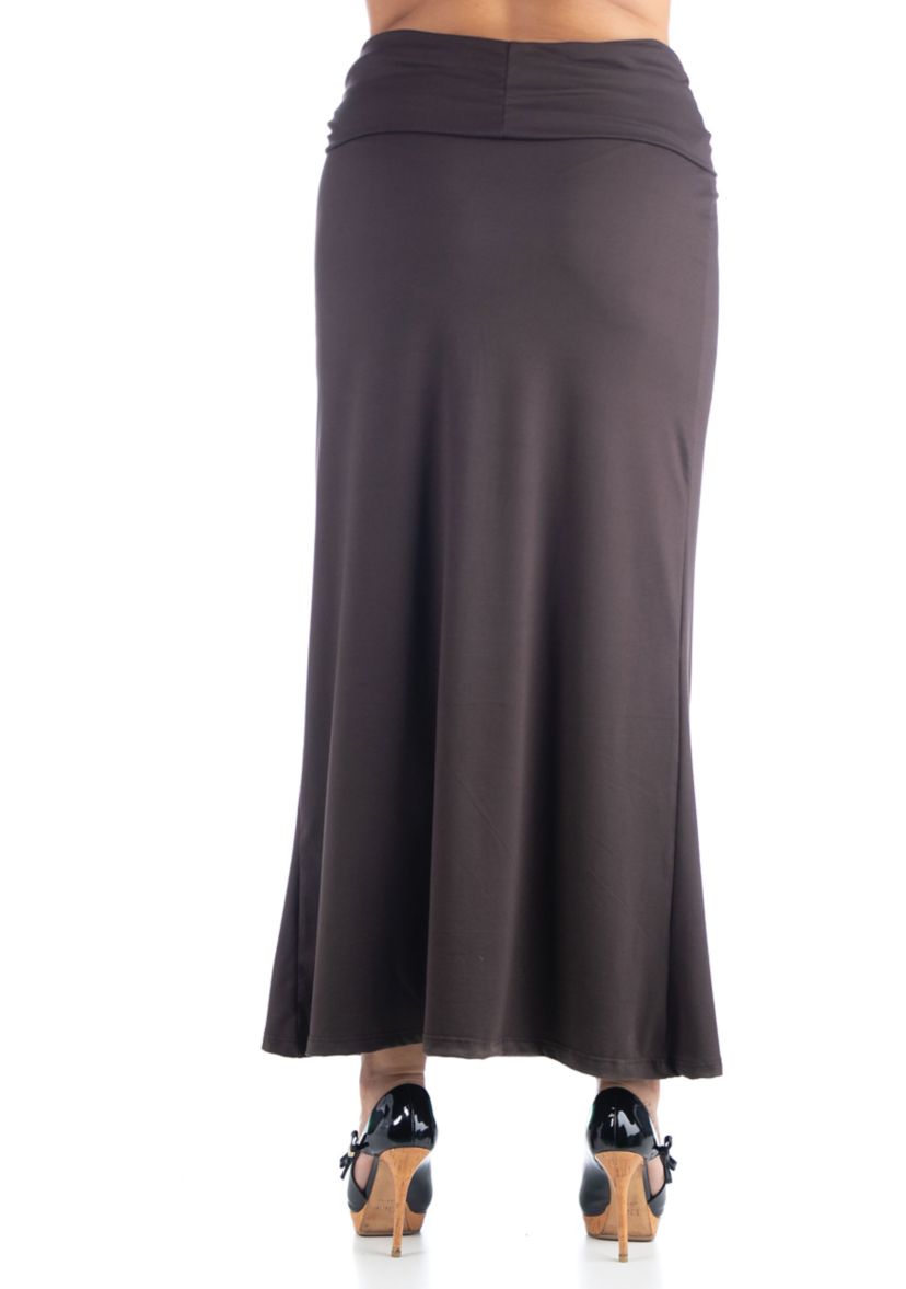 Plus Size  Comfortable Foldover Maxi Skirt