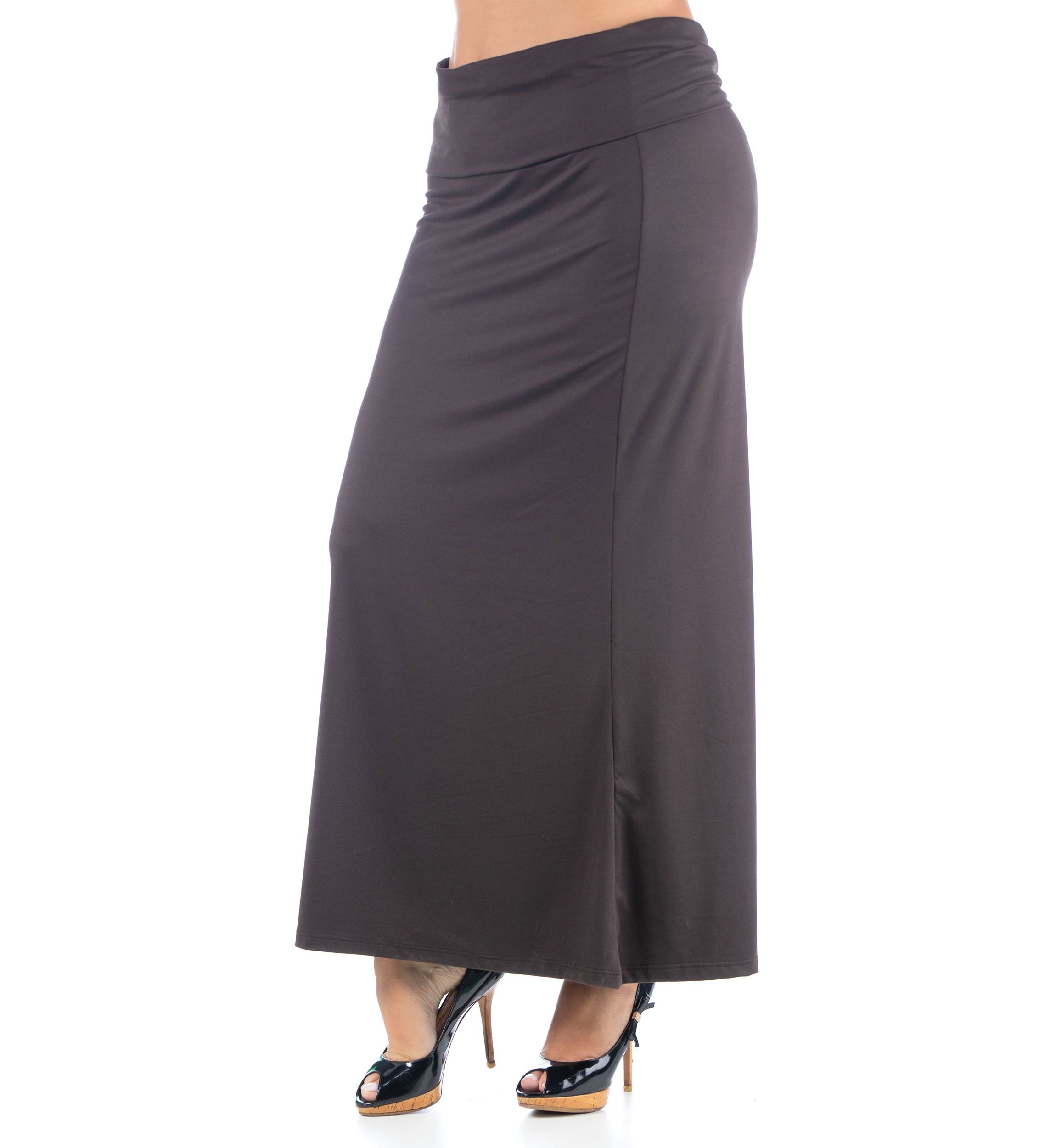 Plus Size  Comfortable Foldover Maxi Skirt