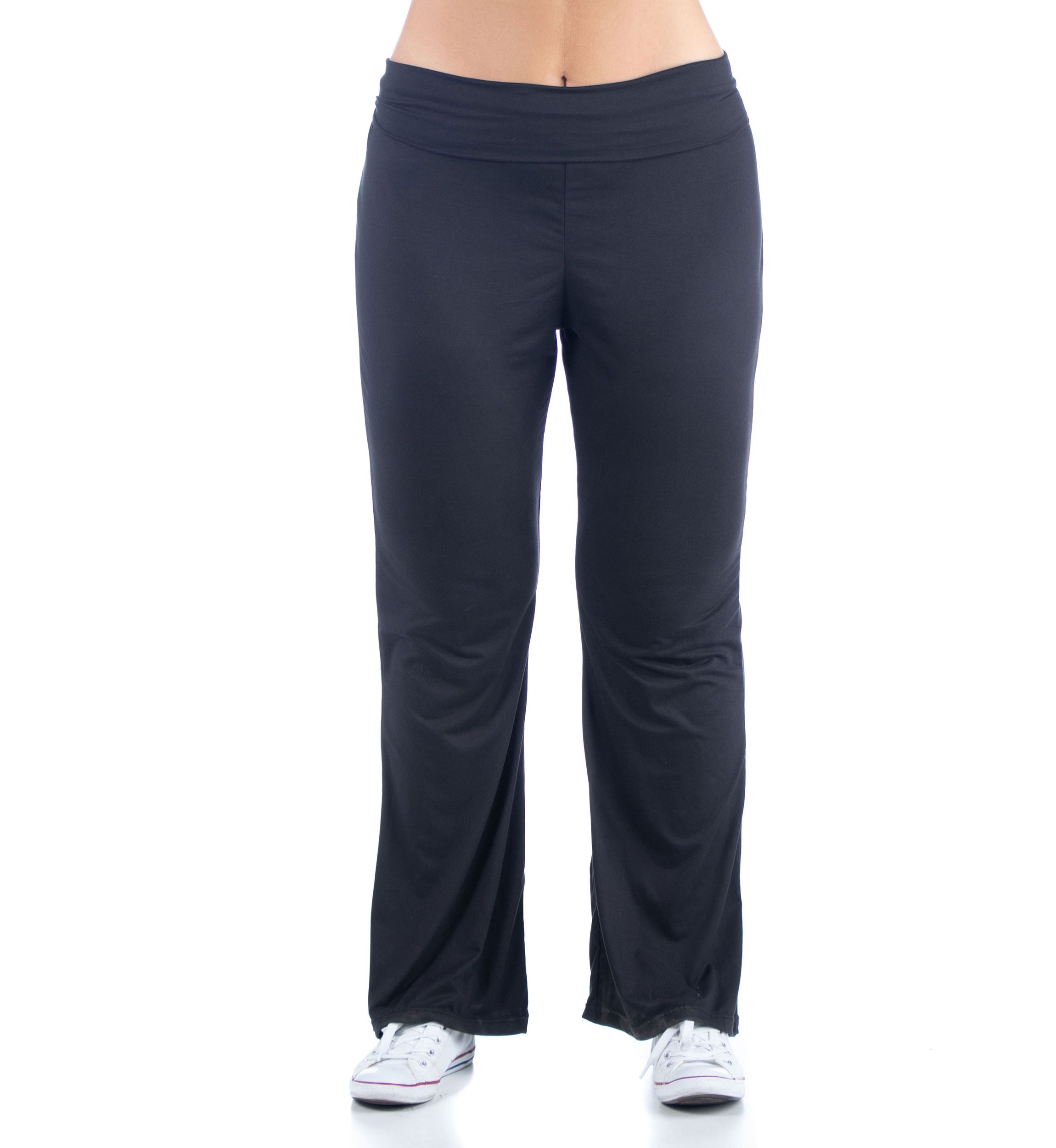 Plus Size Bell Bottom Fold Over Waist Sweatpants