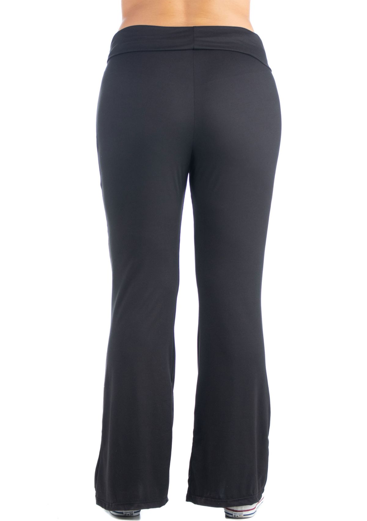 Plus Size Bell Bottom Fold Over Waist Sweatpants