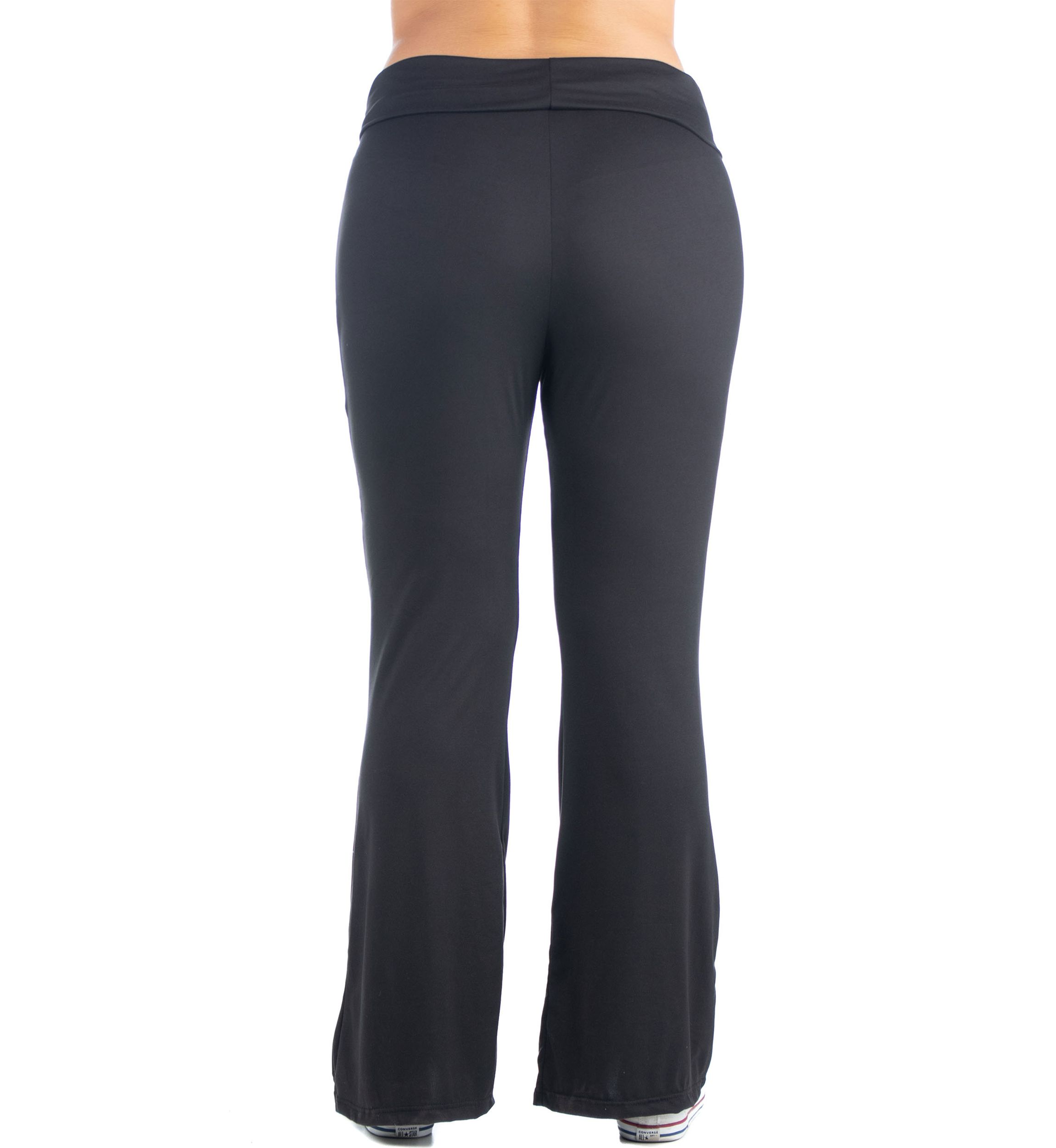 Plus Size Bell Bottom Fold Over Waist Sweatpants