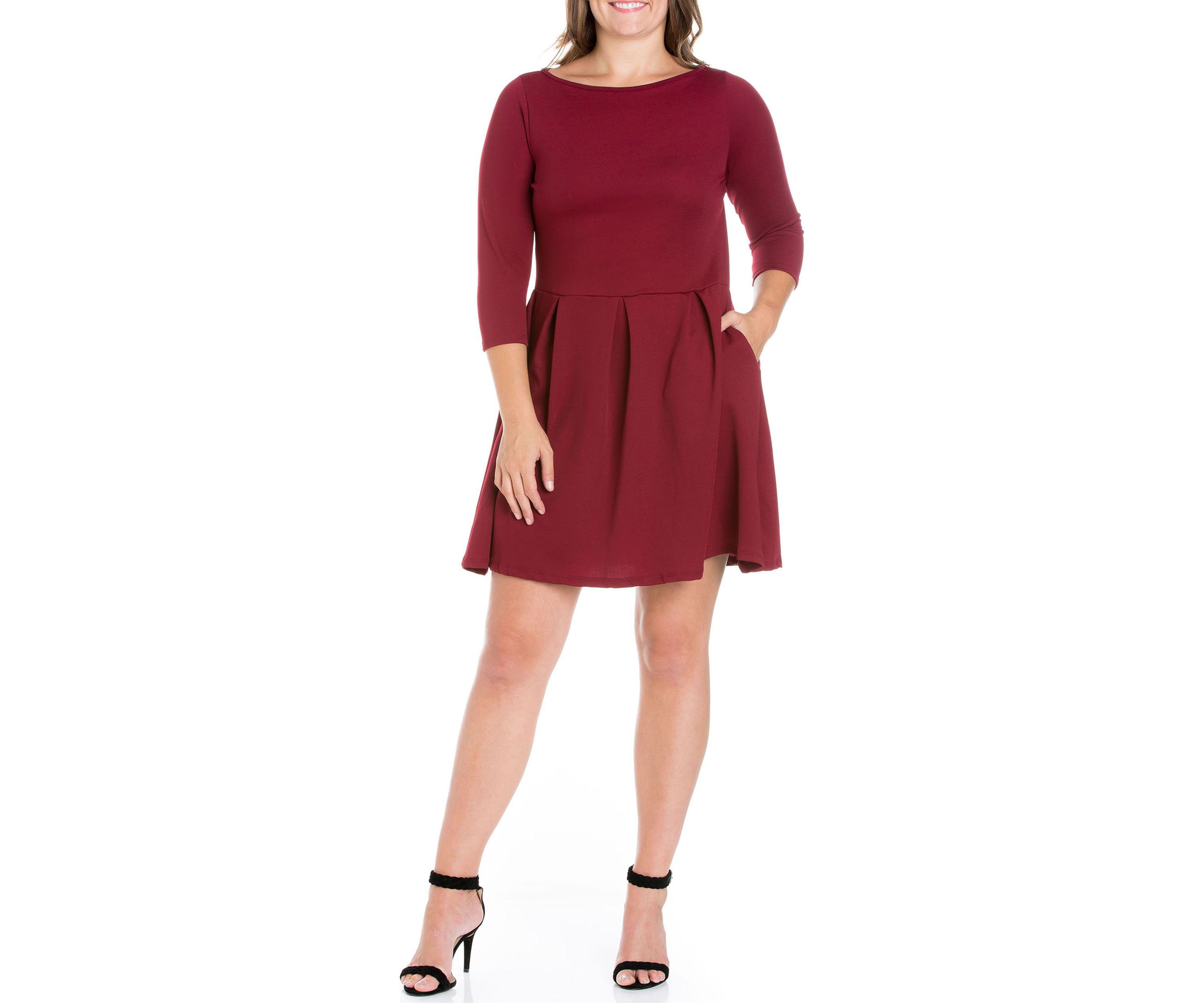Plus Size Perfect Fit and Flare Pocket Dress