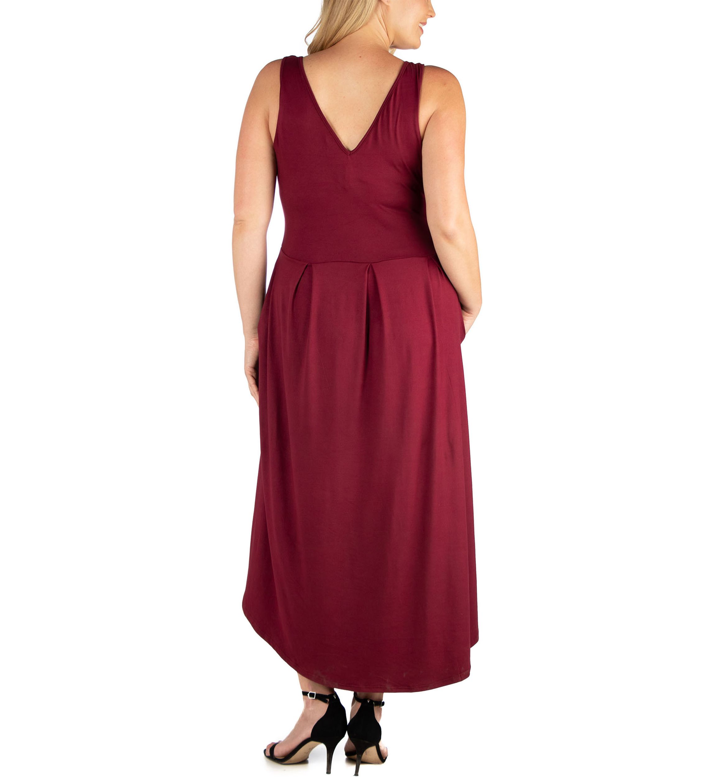 Plus Size High Low Party Dress with Pockets
