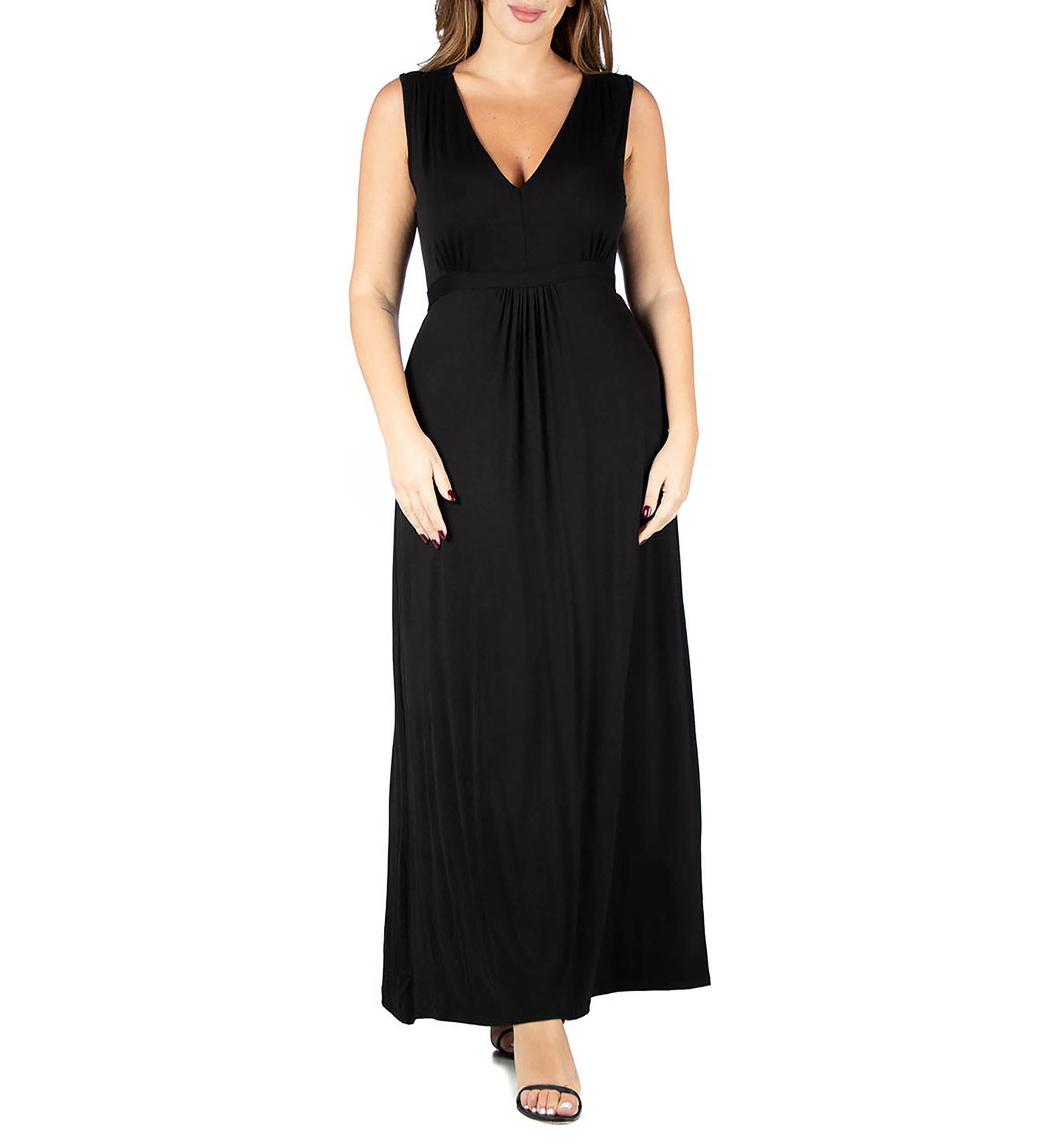 Plus Size Sleeveless Empire Waist  Maxi Dress