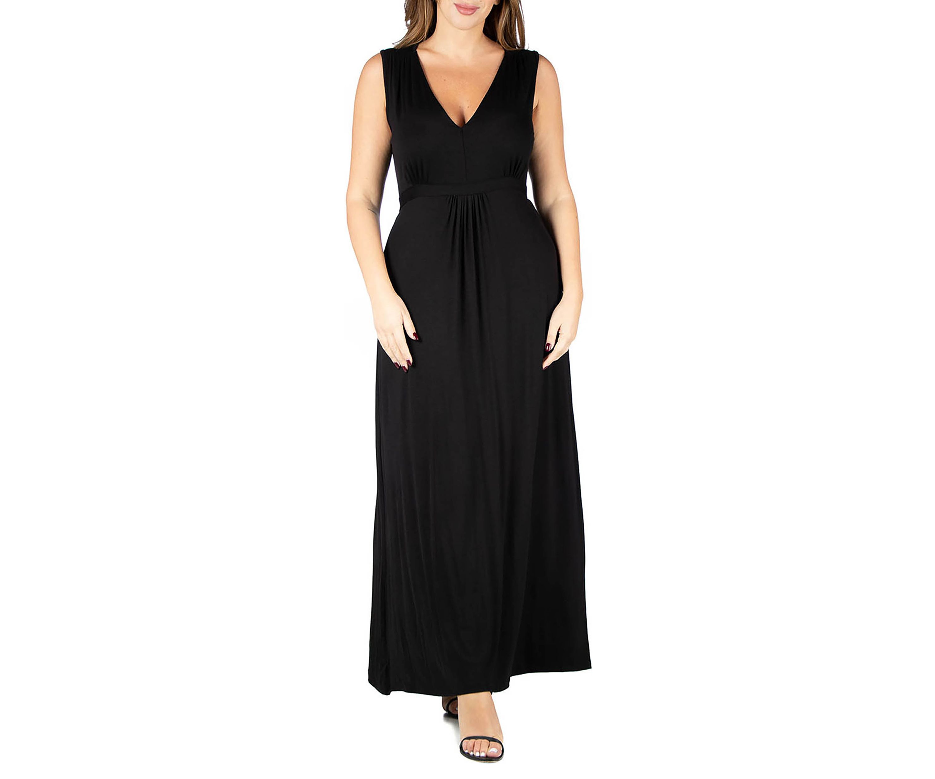 Plus Size Sleeveless Empire Waist  Maxi Dress