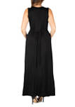 Plus Size Sleeveless Empire Waist  Maxi Dress