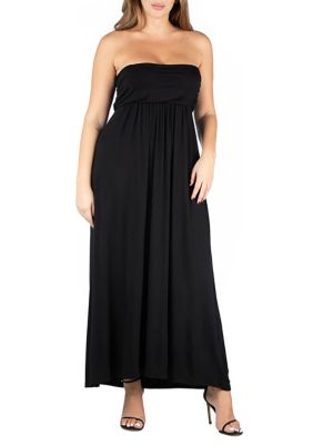 Plus  Strapless Maxi Dress