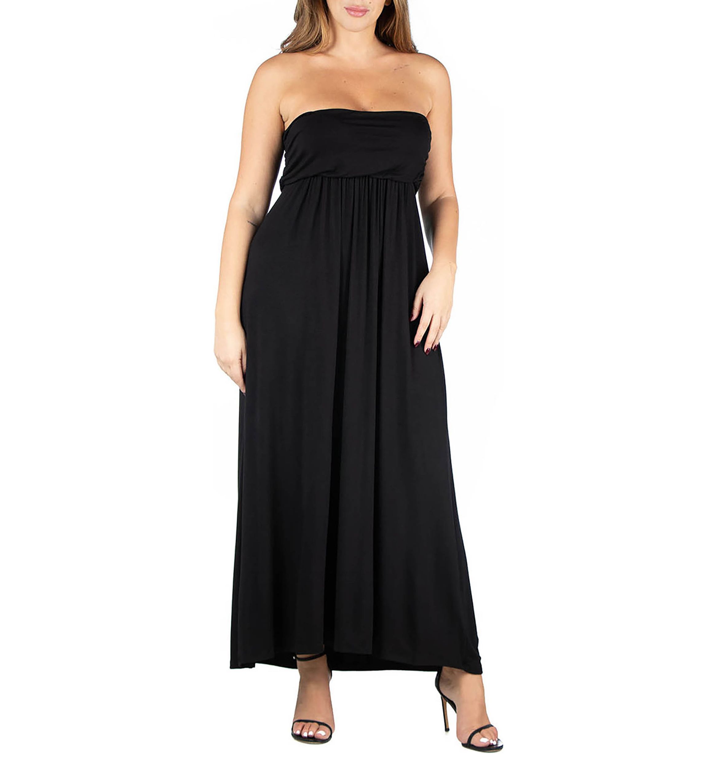 Plus Size  Strapless Maxi Dress