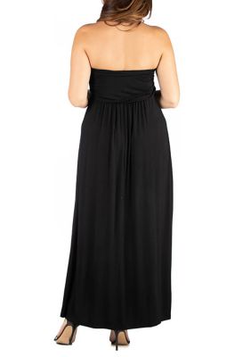 Plus  Strapless Maxi Dress