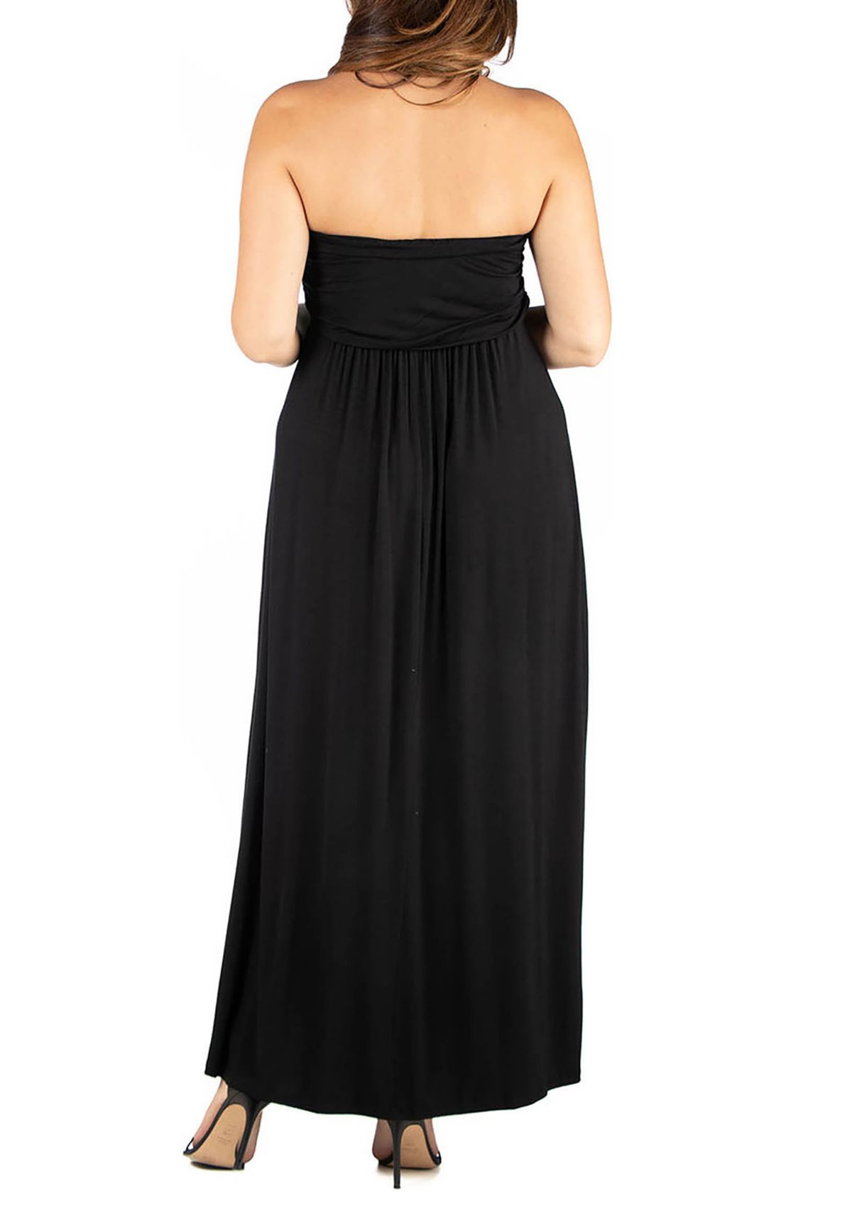 Plus Size  Strapless Maxi Dress