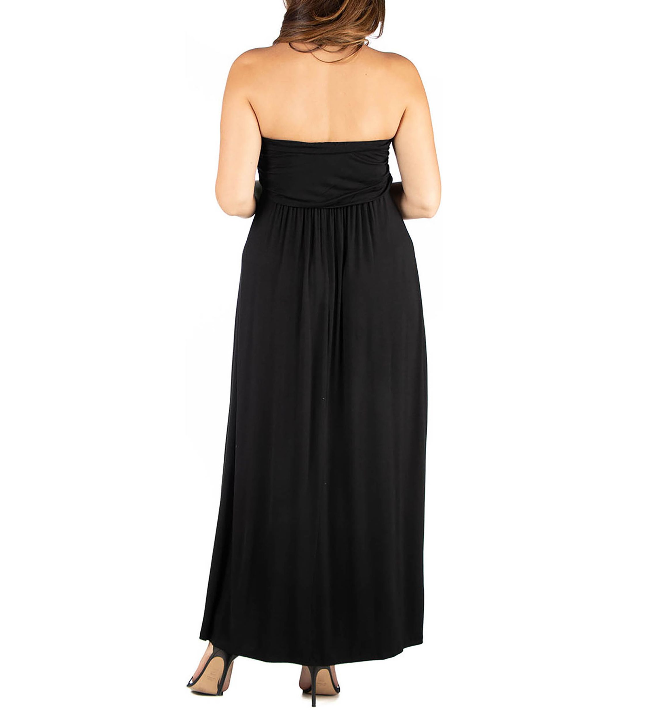 Plus Size  Strapless Maxi Dress