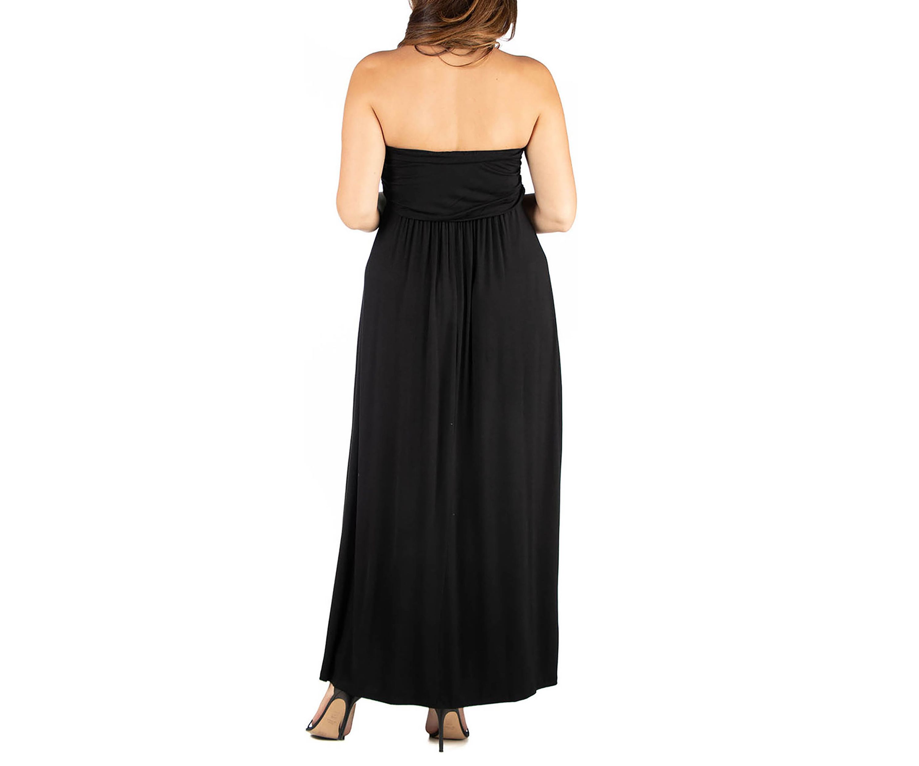 Plus Size  Strapless Maxi Dress