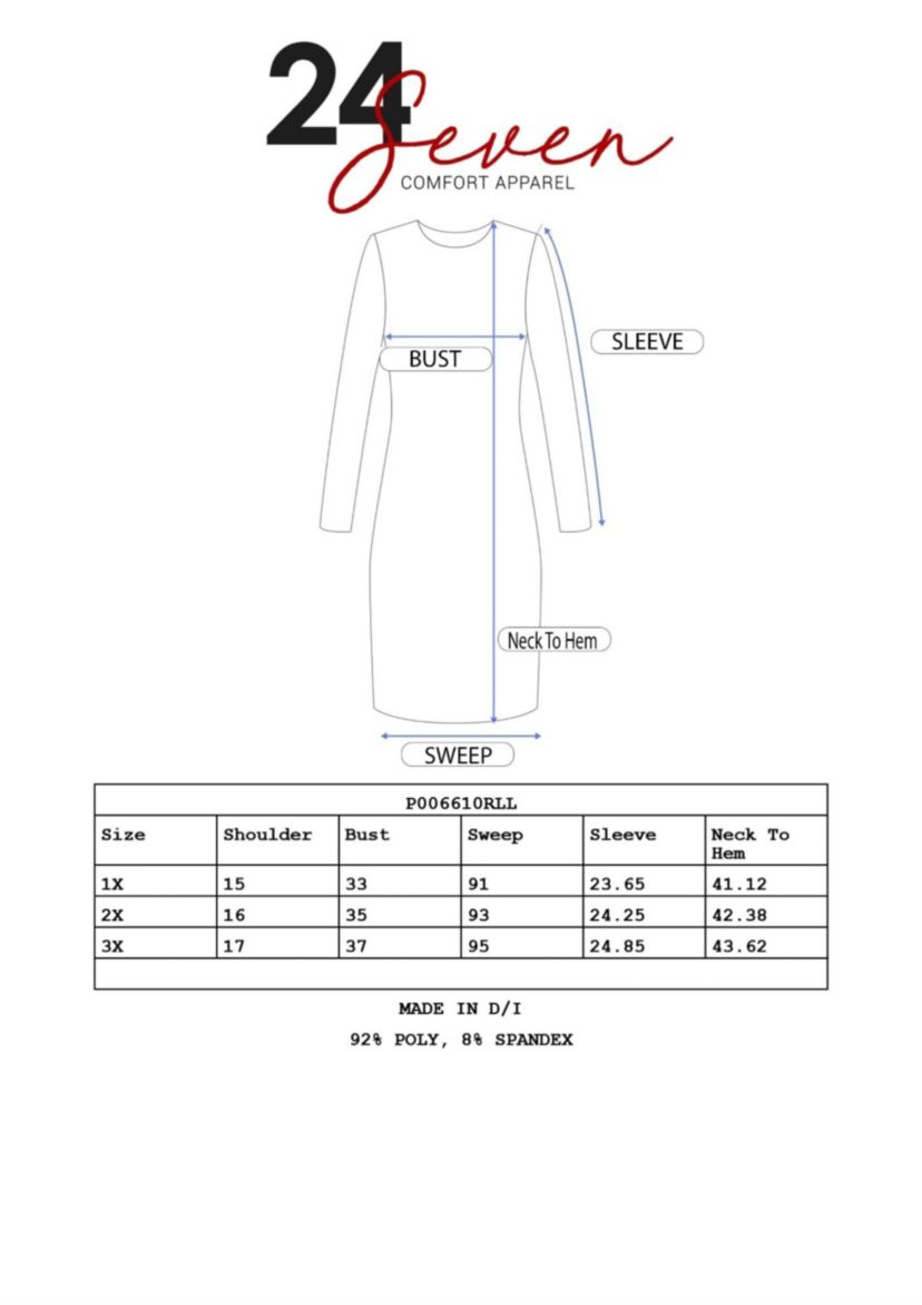 Pink Abstract Plus Size Long Sleeve Knee Length T Shirt Dress