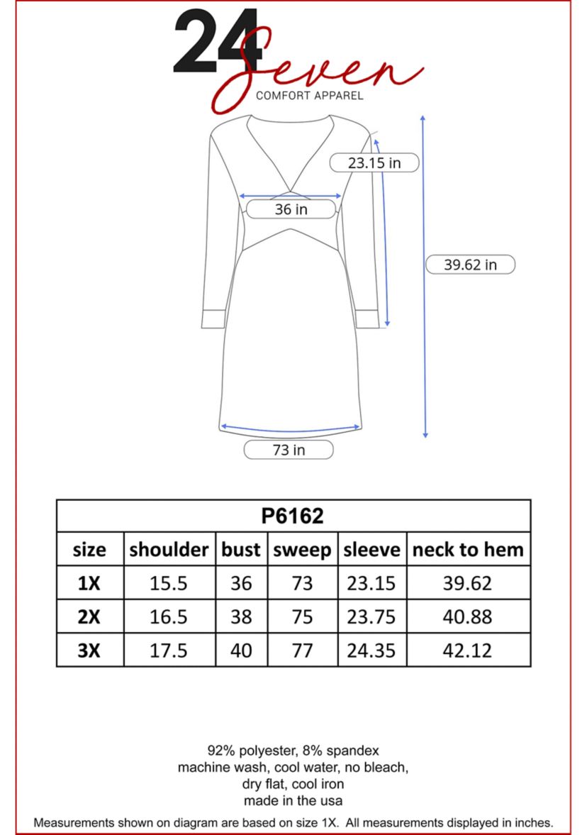 Plus Size Chic V-Neck Long Sleeve Belted Dress