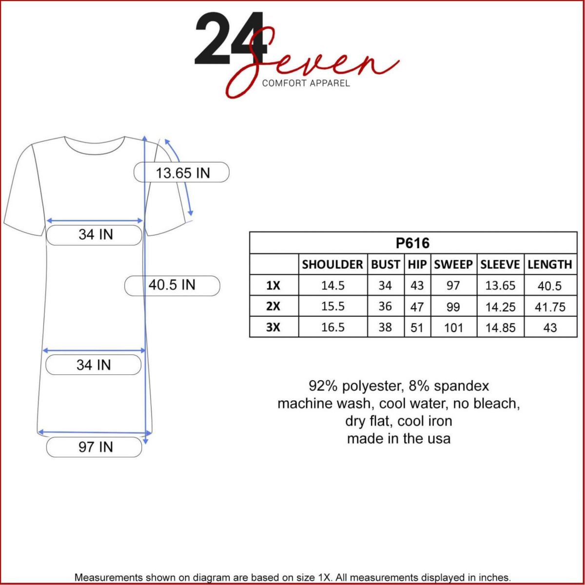 Elbow Sleeve Plus Size Knee Length Dress