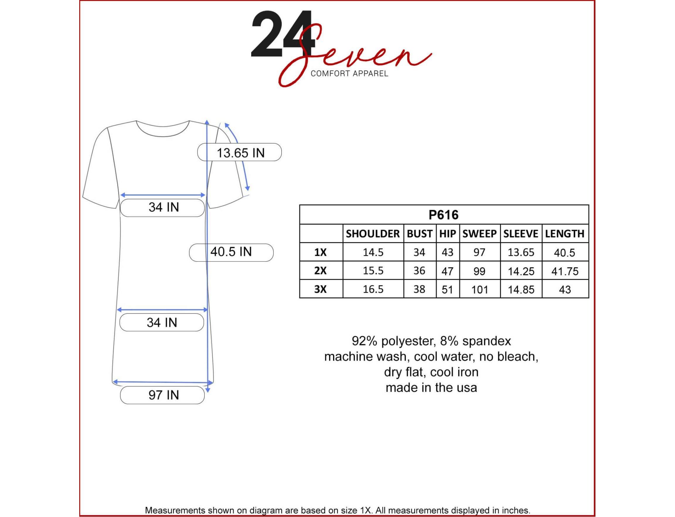 Elbow Sleeve Plus Size Knee Length Dress