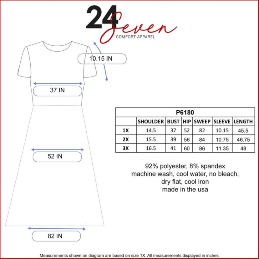 Short Sleeve Plus Size  Midi Skater Dress With Pockets