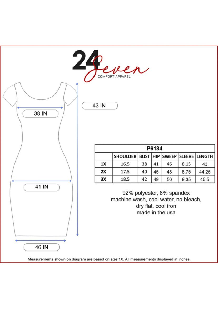 Short Sleeve V Neck Plus Size Faux Wrap Dress