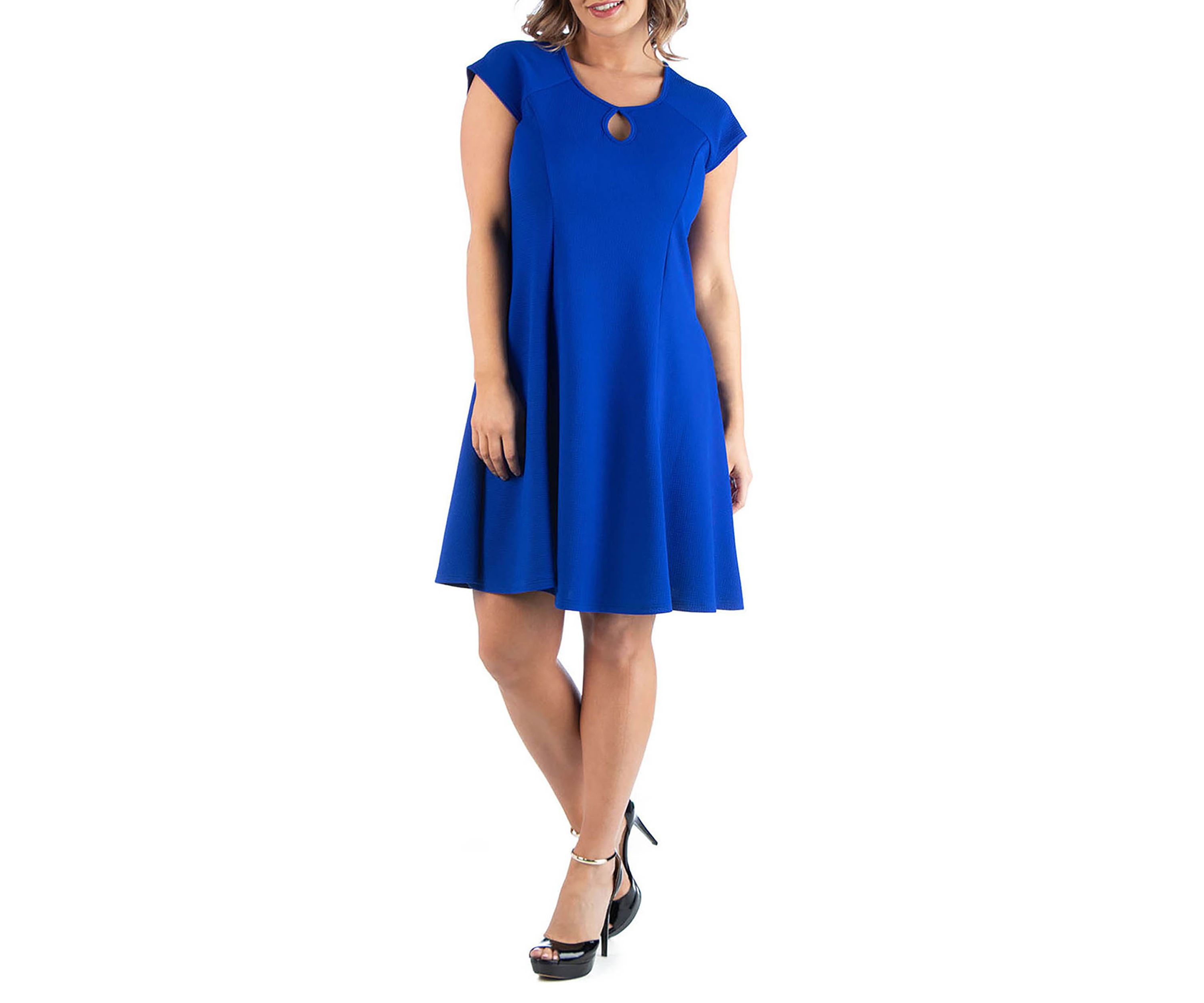 Plus Size Keyhole Neck  Dress
