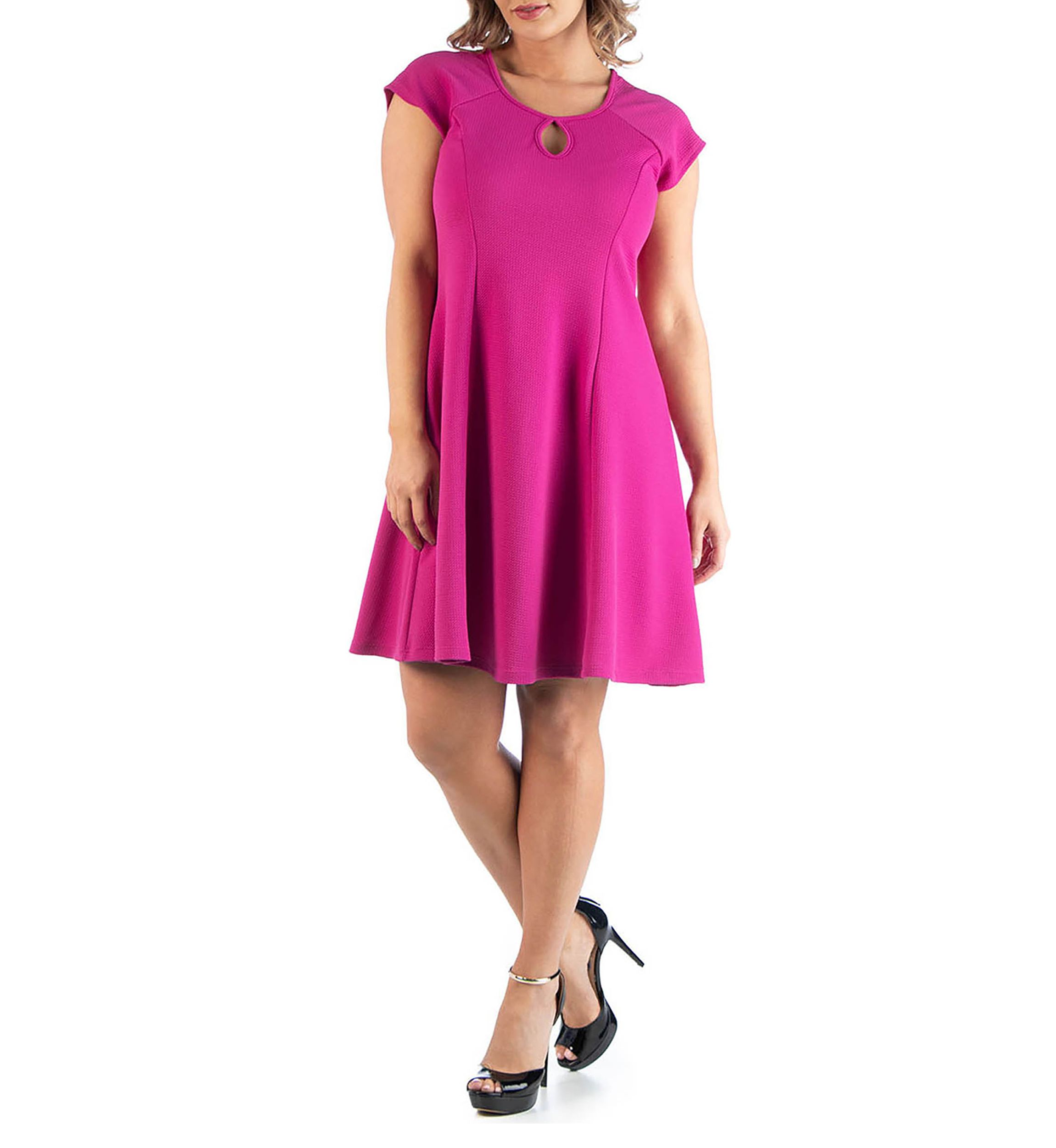 hot pink dress corset Hot Pink Sequin Corset Mini Dress main image 0