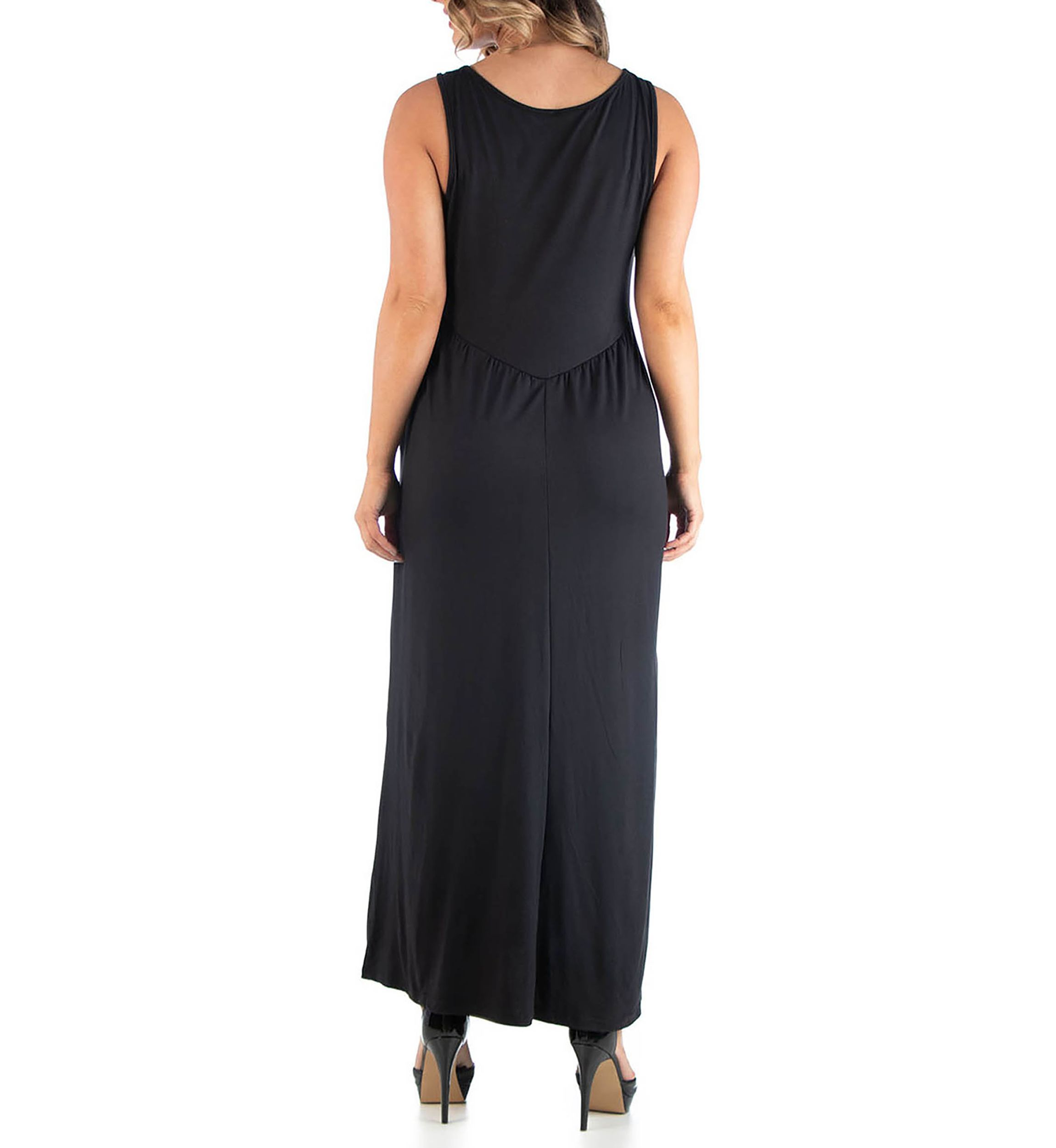 Plus Size Maxi  Sleeveless Dress with Pockets